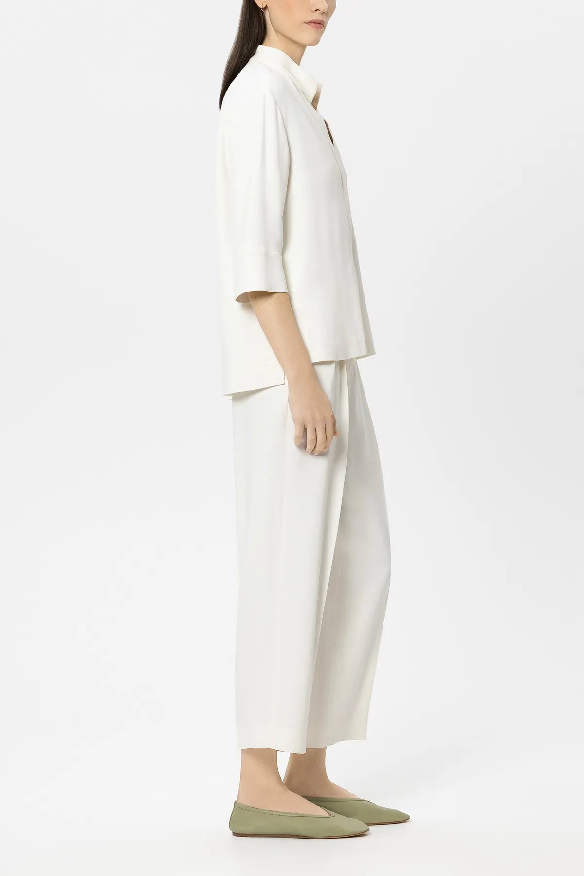 LUISA CERANO 638881/3803-0 Tapered-Pants mit Bundfalten off white
