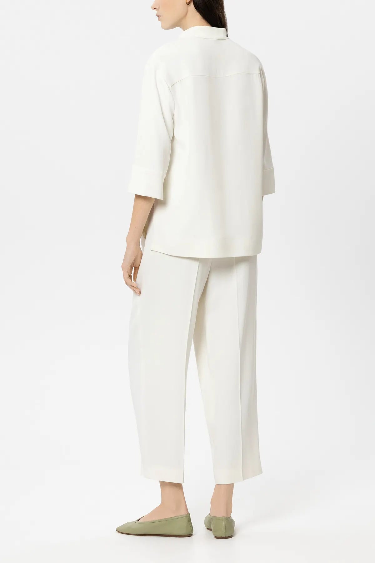 LUISA CERANO 638881/3803-0 Tapered-Pants mit Bundfalten off white
