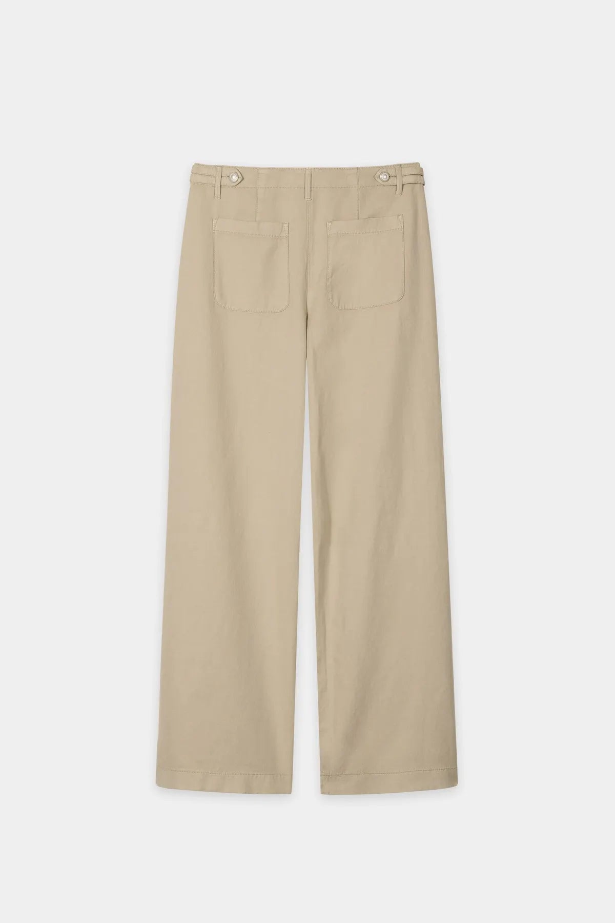 LUISA CERANO 638885/3716-0 Jeans-Optik Wideleg-Chino aus Leinen-Mix Sand