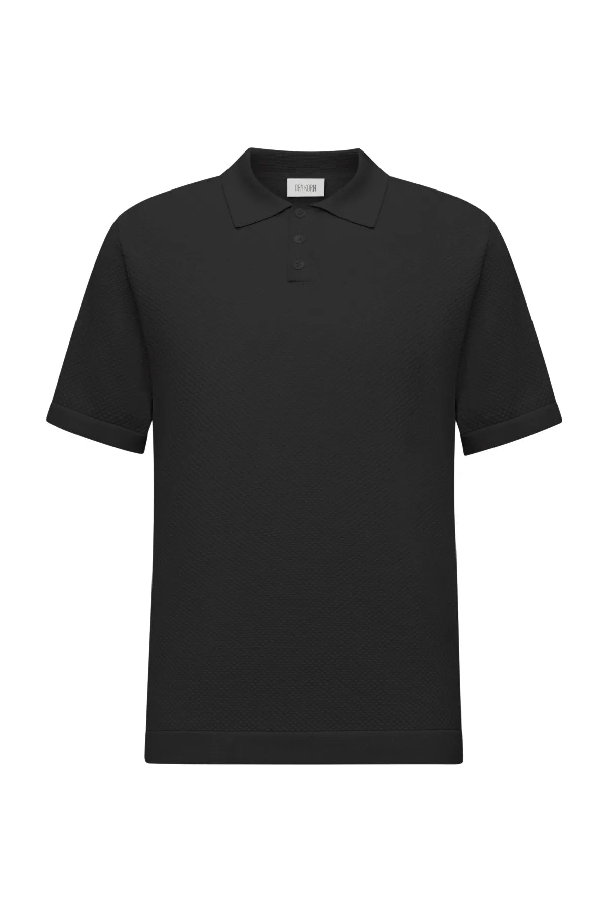DRYKORN 420187 TRITON 10 STRICK POLO-SHIRT BLACK 1000