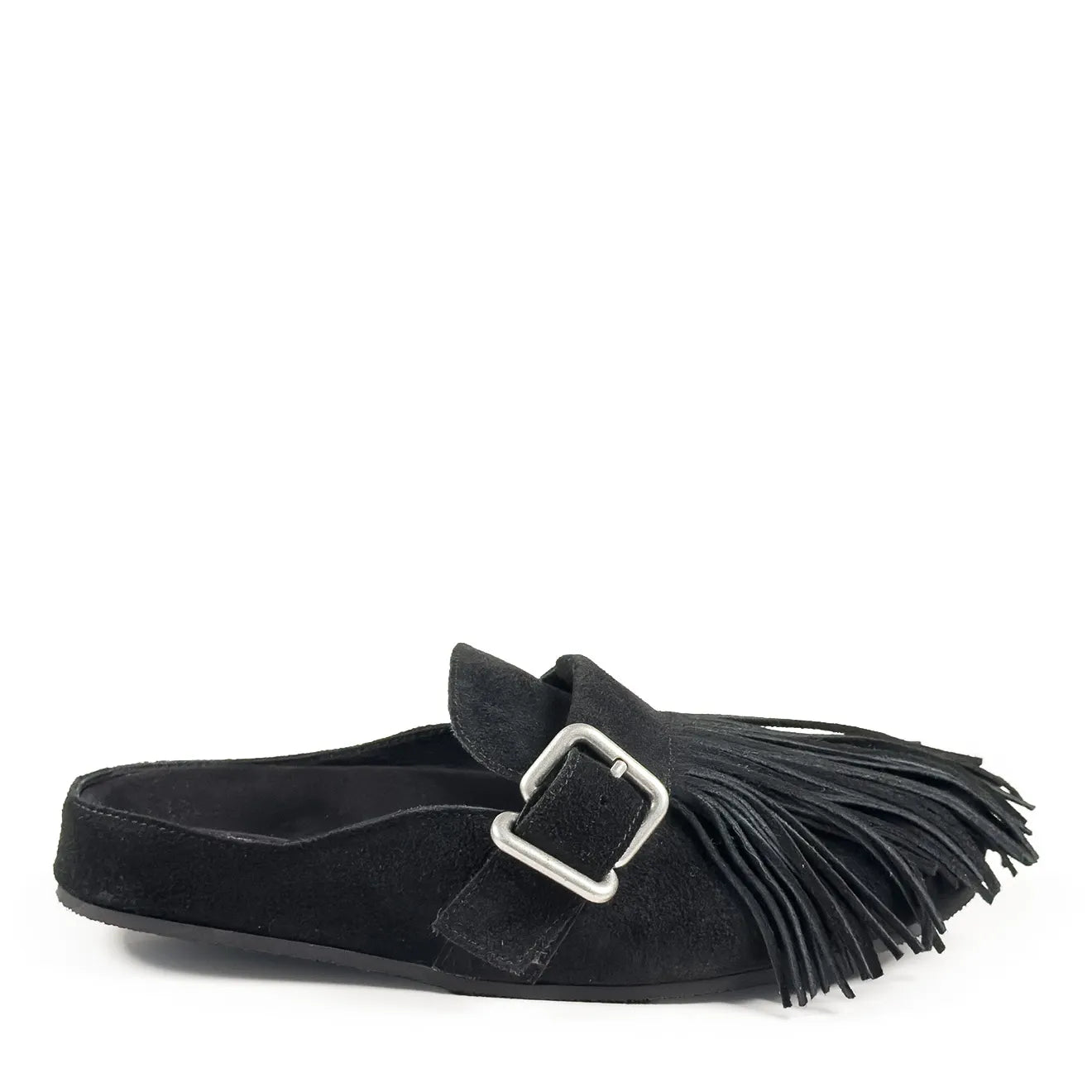 VIC MATIE 5352 SENSE LEDER CLOGS MIT FRANSEN NERO