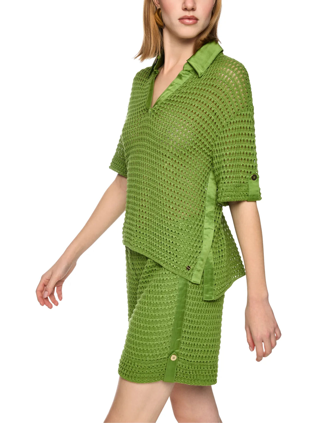 MARC CAIN AC 41.35 M25 Ajourpullover Rethink Together garden green