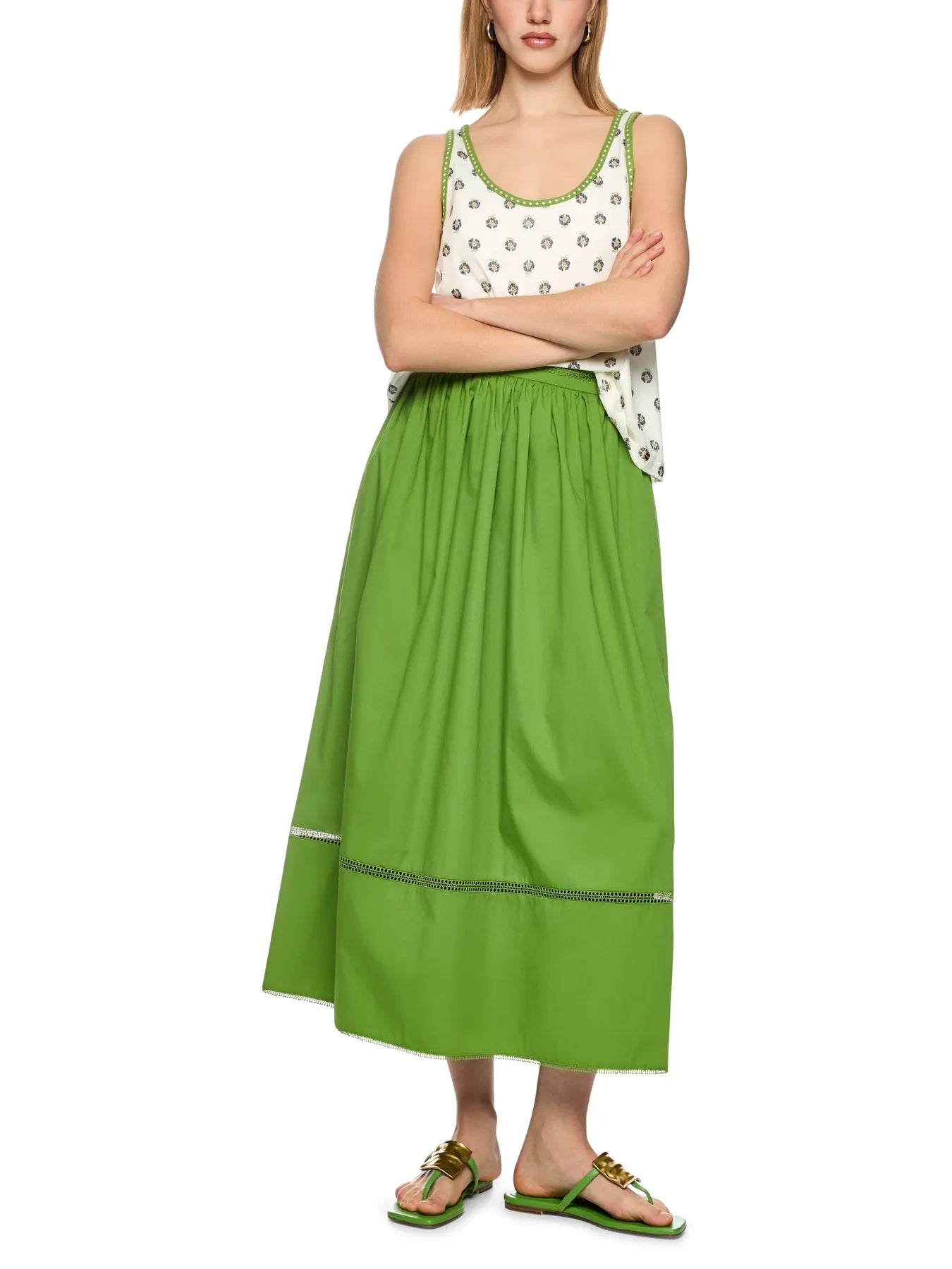 MARC CAIN 
                
                                            AC 61.26 M31 Bedrucktes Top Knitted in Germany bright ecru