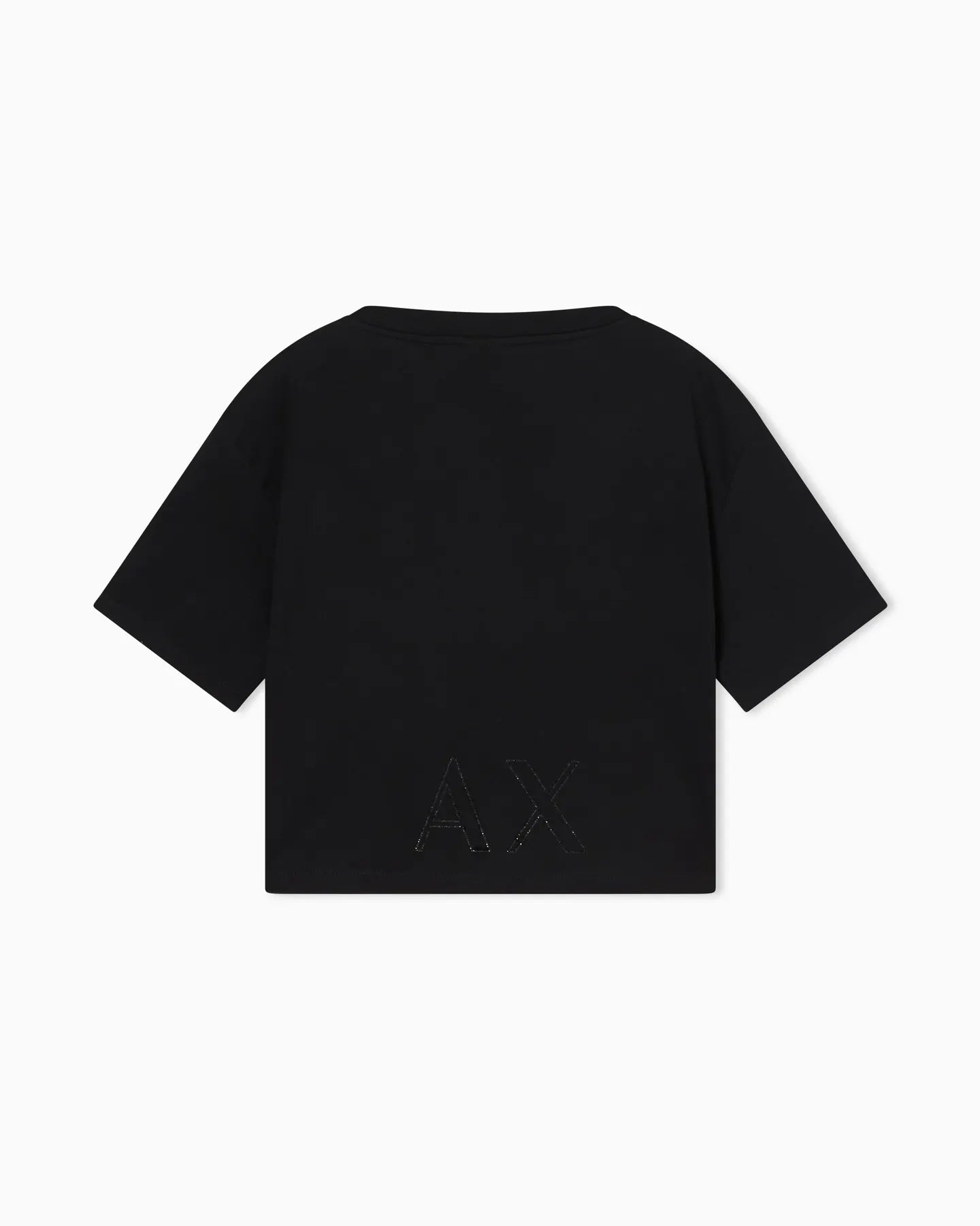 ARMANI  XW001709 AF17172  Cropped Logo T-Shirt  Black UC001