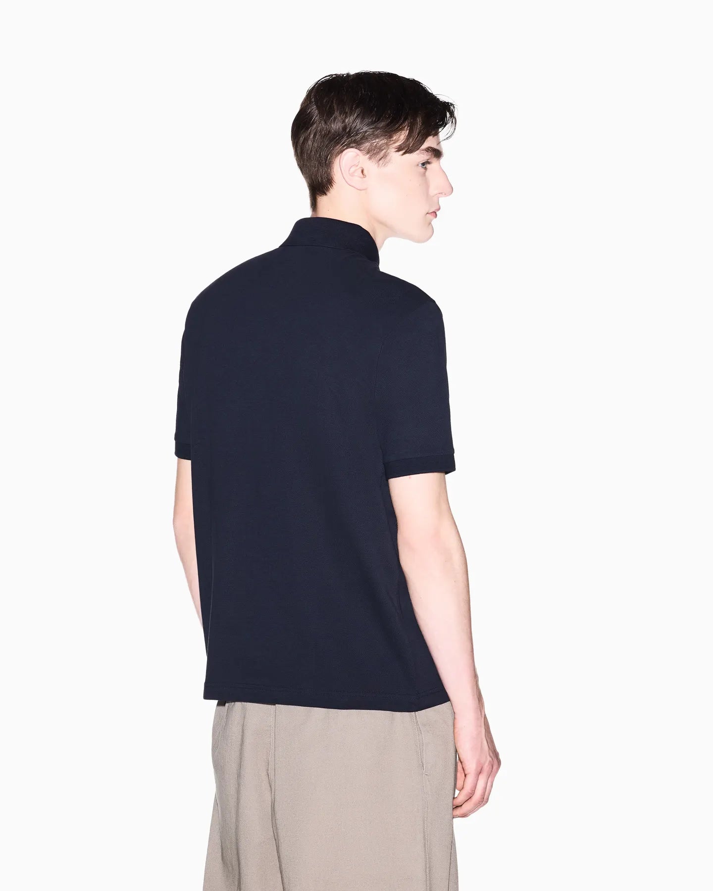 ARMANI XM002067 AF10366 PIQUE POLO SHIRT DEEP NAVY UB101