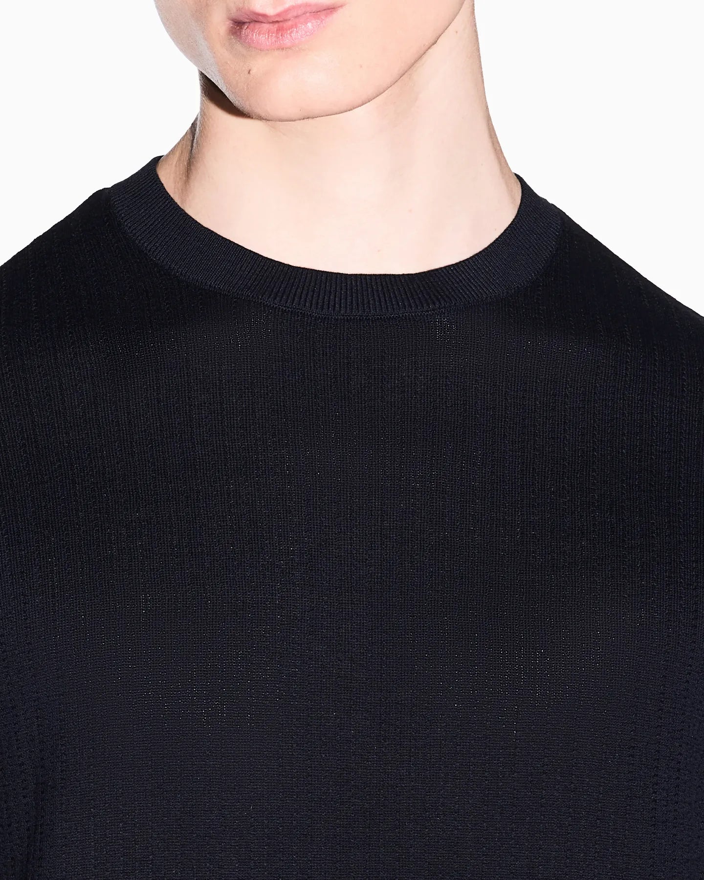 ARMANI  XM002439 AF22249 STRICK T-SHIRT MARINE UB101 DEEP NAVY