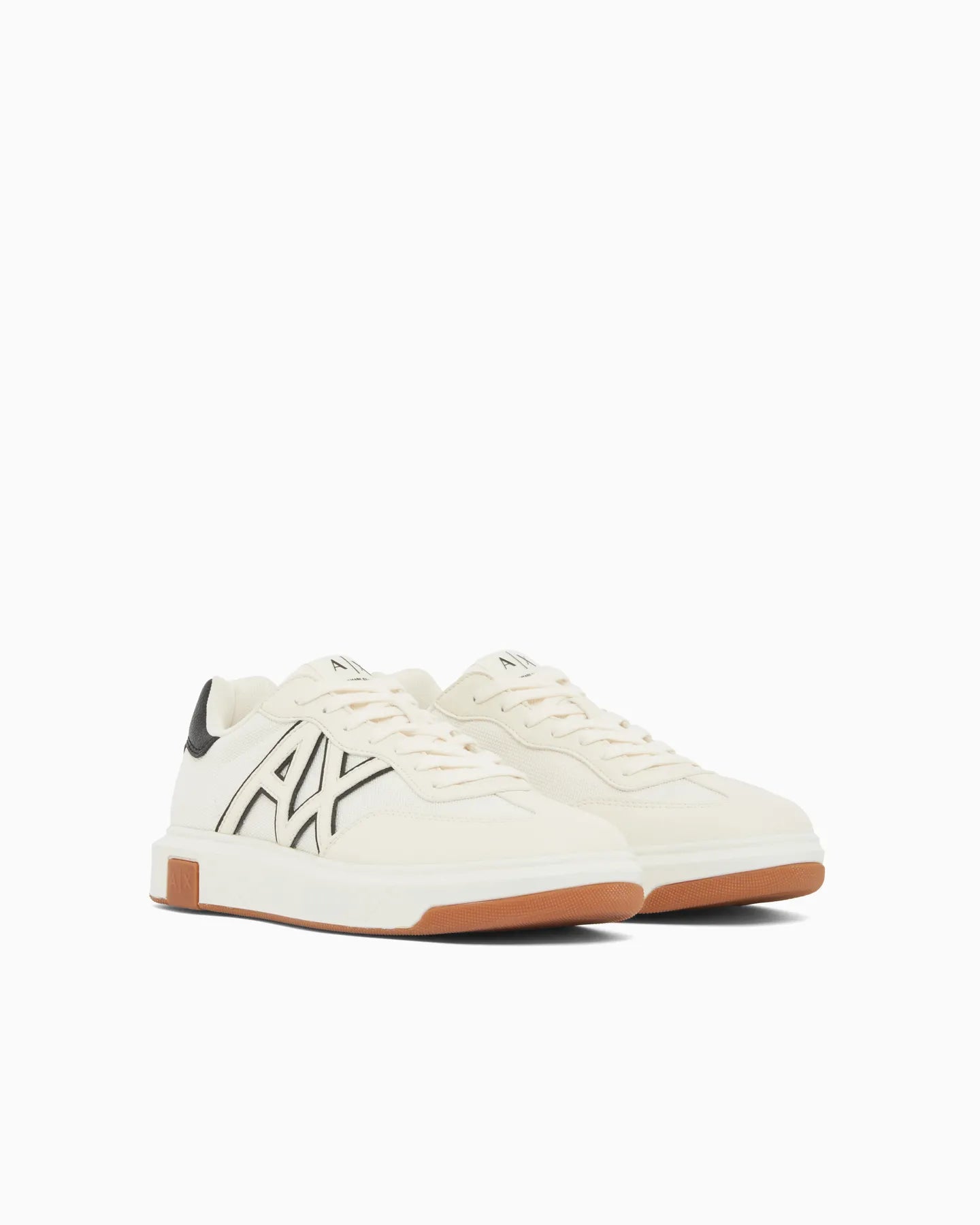 ARMANI XM002687 AF22775 LEDER SNEAKER OFF WHITE