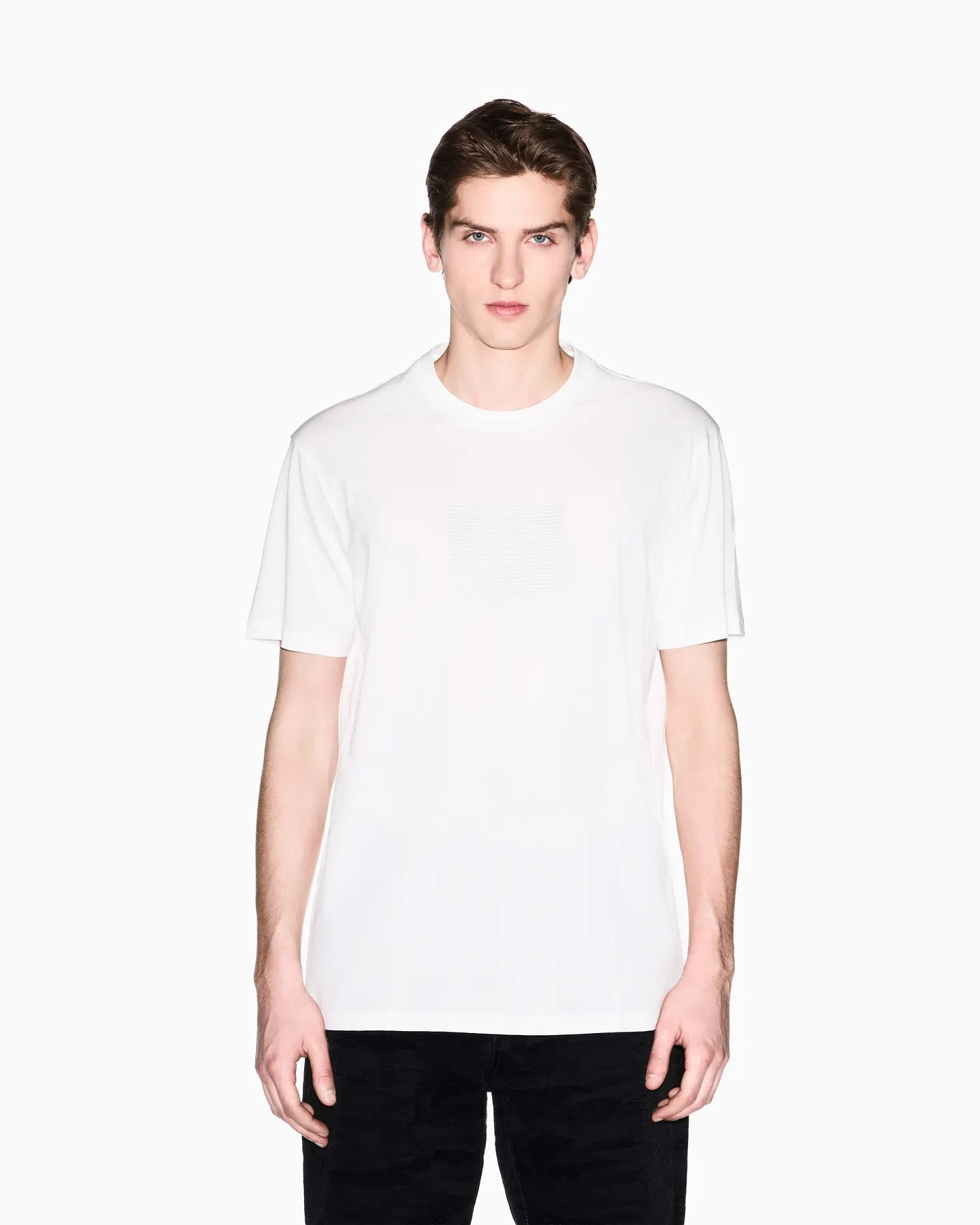 ARMANI XM002456 AF10356 HERREN LOGO T-SHIRT U0009 OFF WHITE