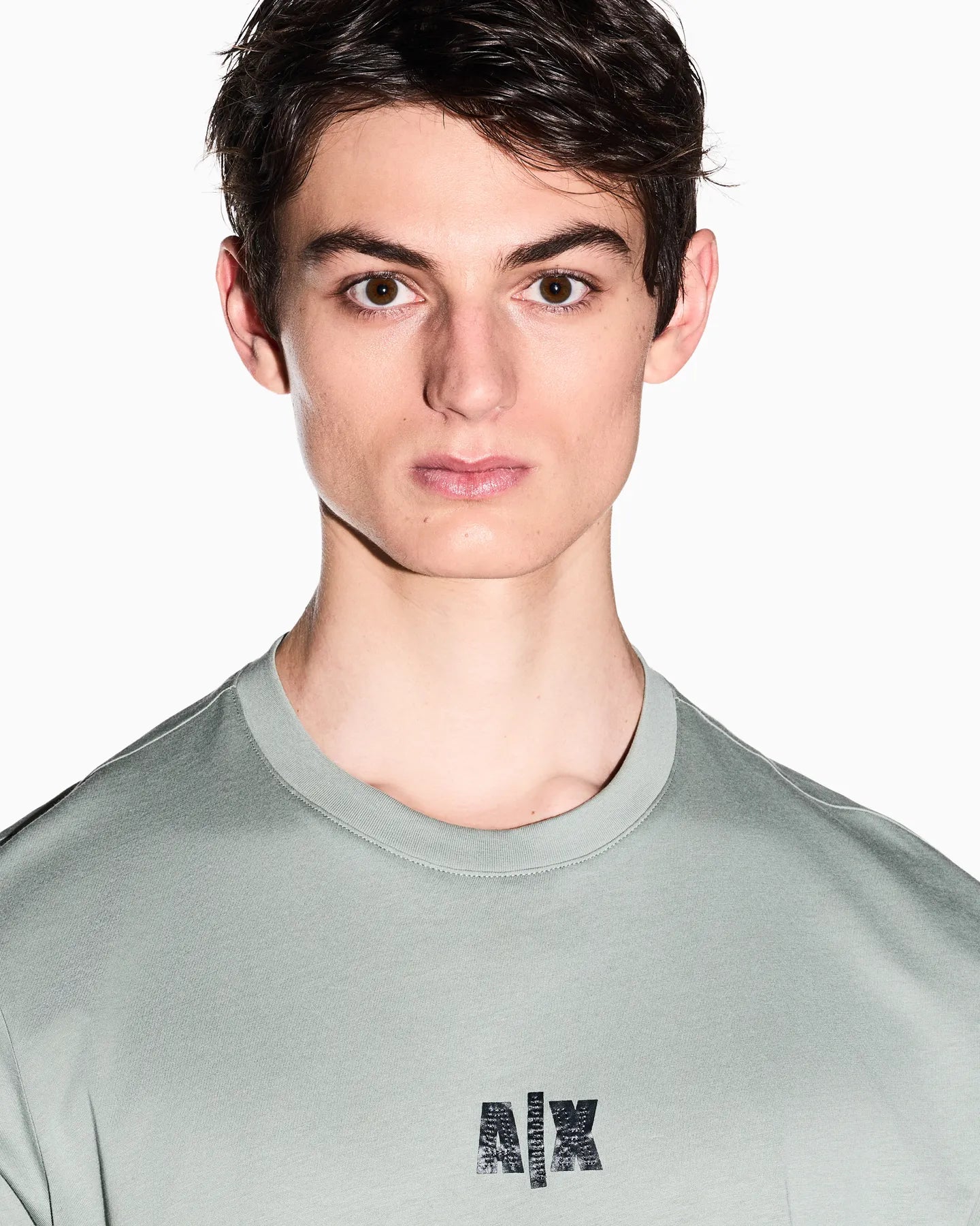 ARMANI XM002509 AF10358 HERREN T-SHIRT HELLGRÜN U7210