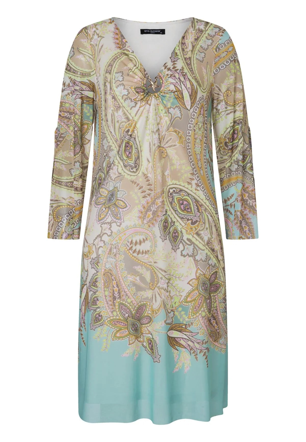 ANA ALCAZAR  041846-3819 TUNIKAKLIED PAISLEYPRINT BEIGE / TÜRKIS