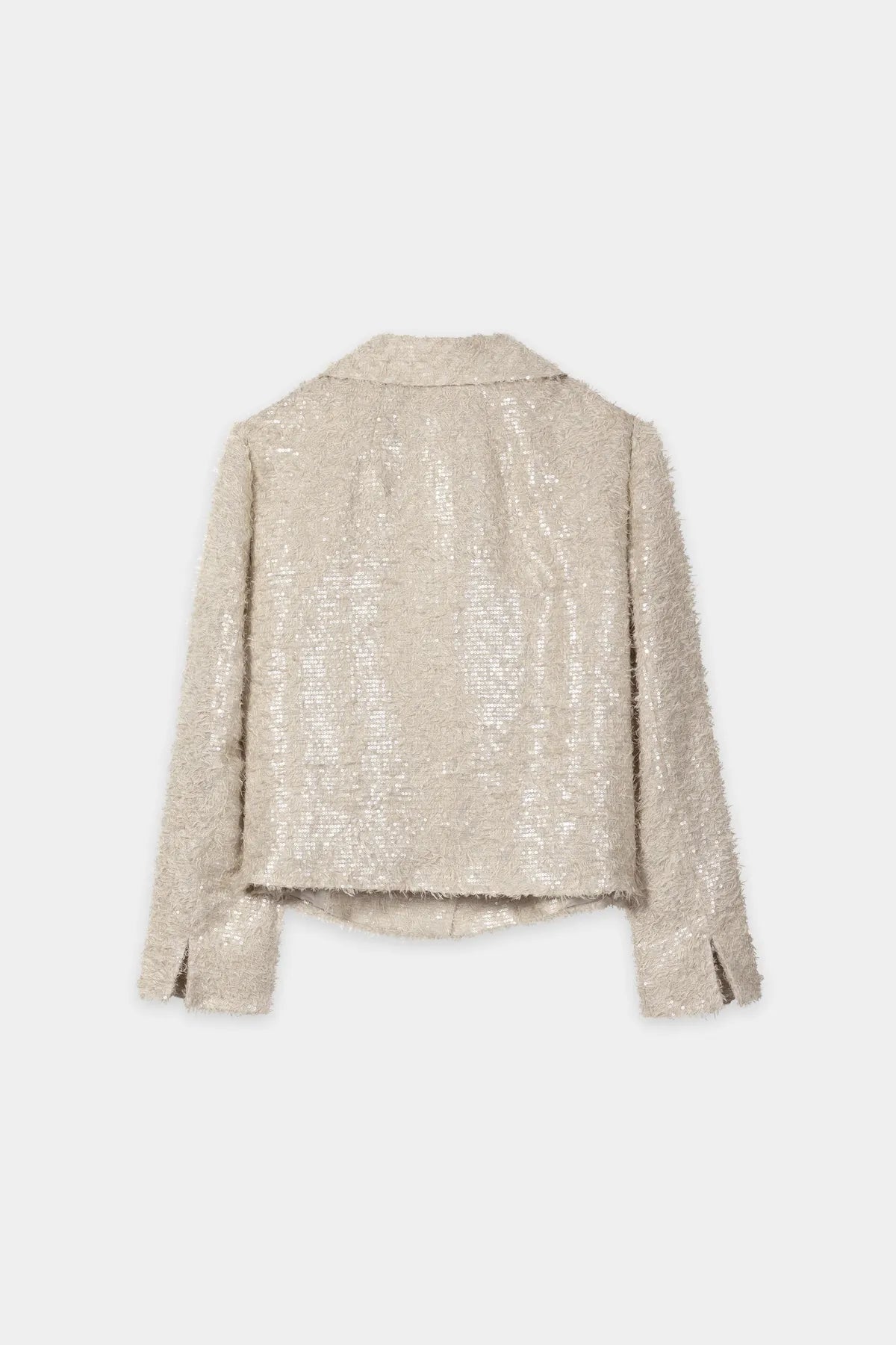 LUISA CERANO 438085/3825-0 Pailletten-Cabanjacke taupe