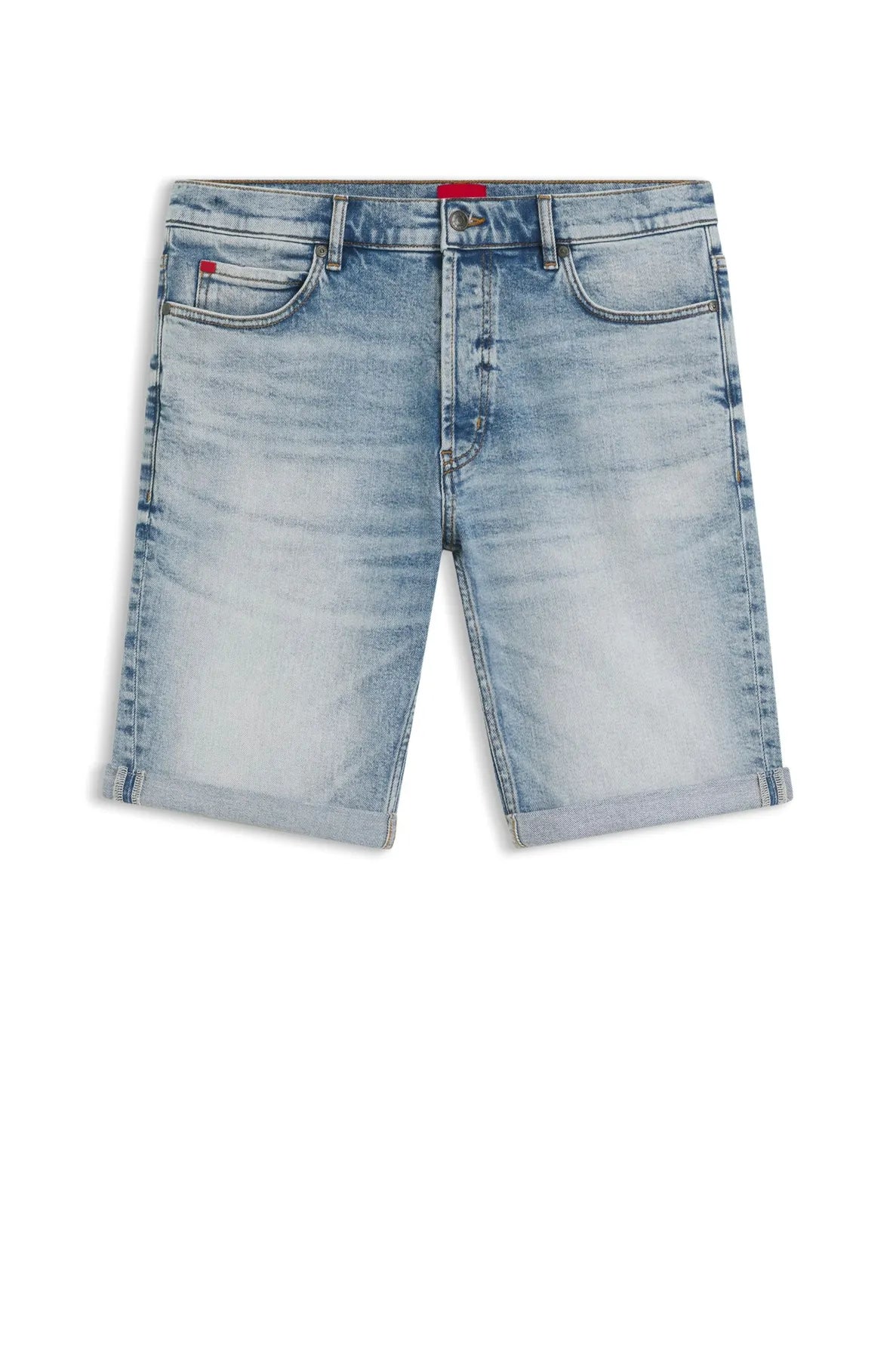 HUGO 634/S  50556163 Tapered-Fit Shorts aus leuchtend blauem Stretch-Denim