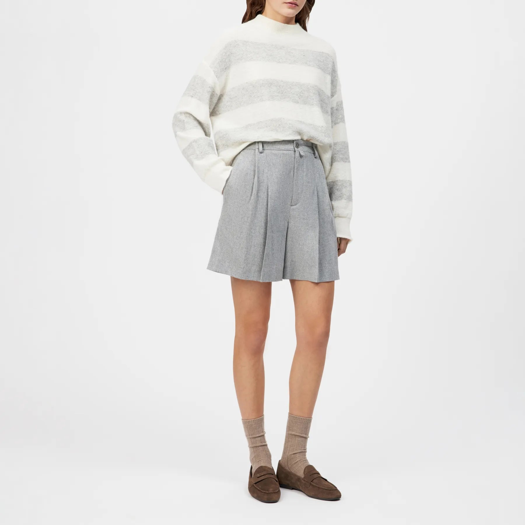 DRYKORN 424051 MATHISA 10 ALPAKA PULLOVER MIT STREIFEN ECRU 1902