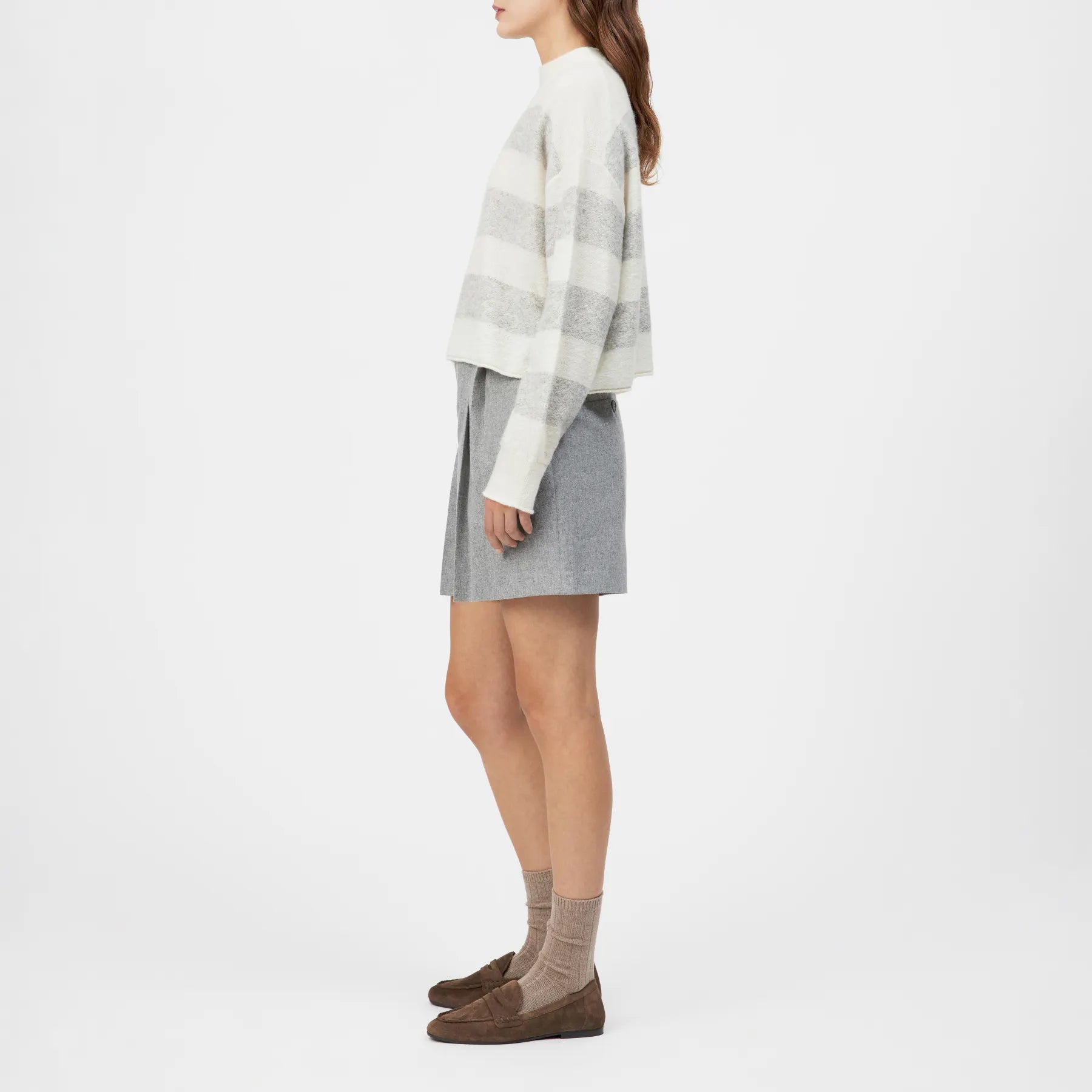 DRYKORN 424051 MATHISA 10 ALPAKA PULLOVER MIT STREIFEN ECRU 1902