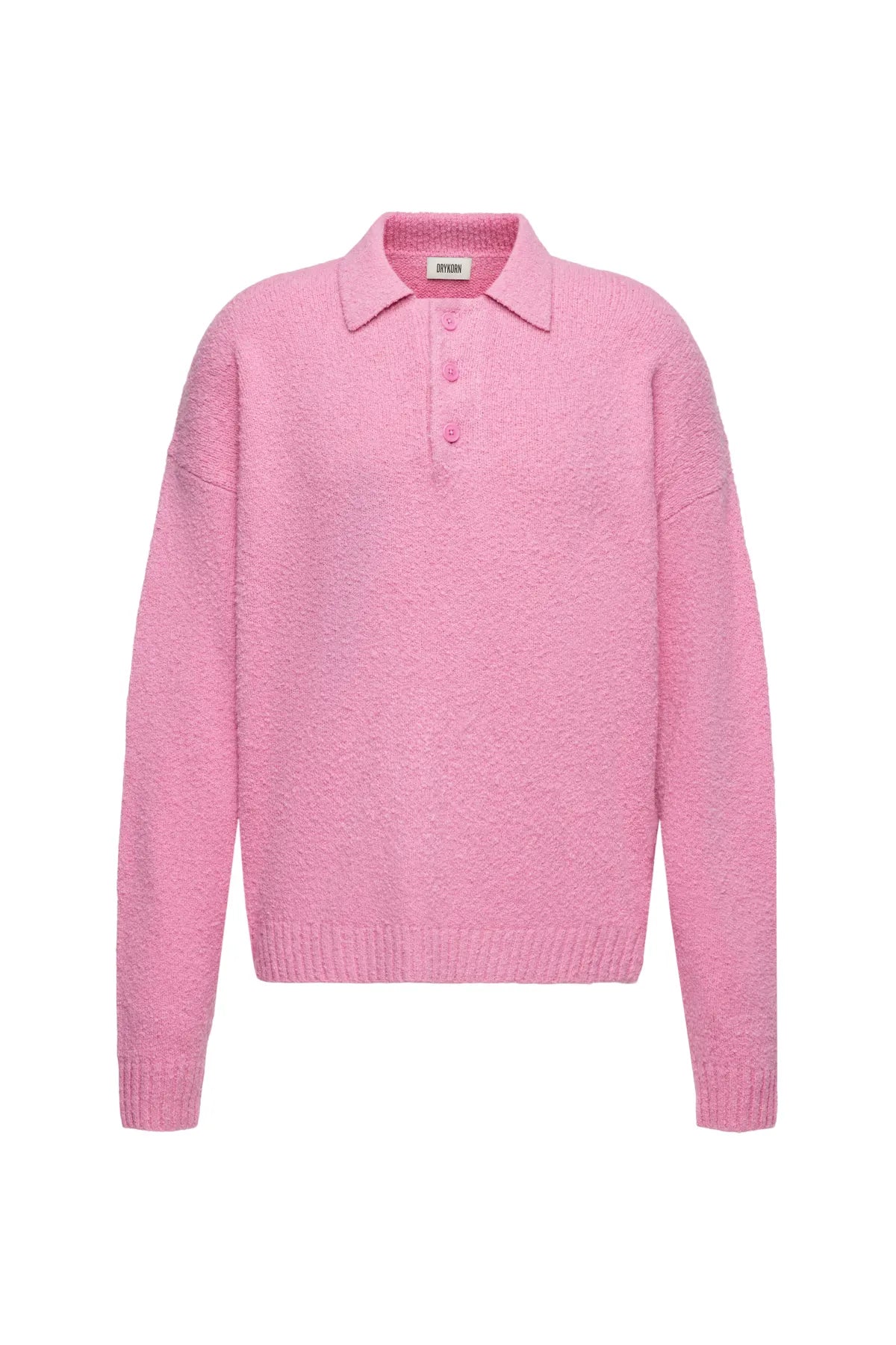 DRYKORN 422002 BEKKET 10 STRICK POLOSHIRT BOUCLE ROSA 5704