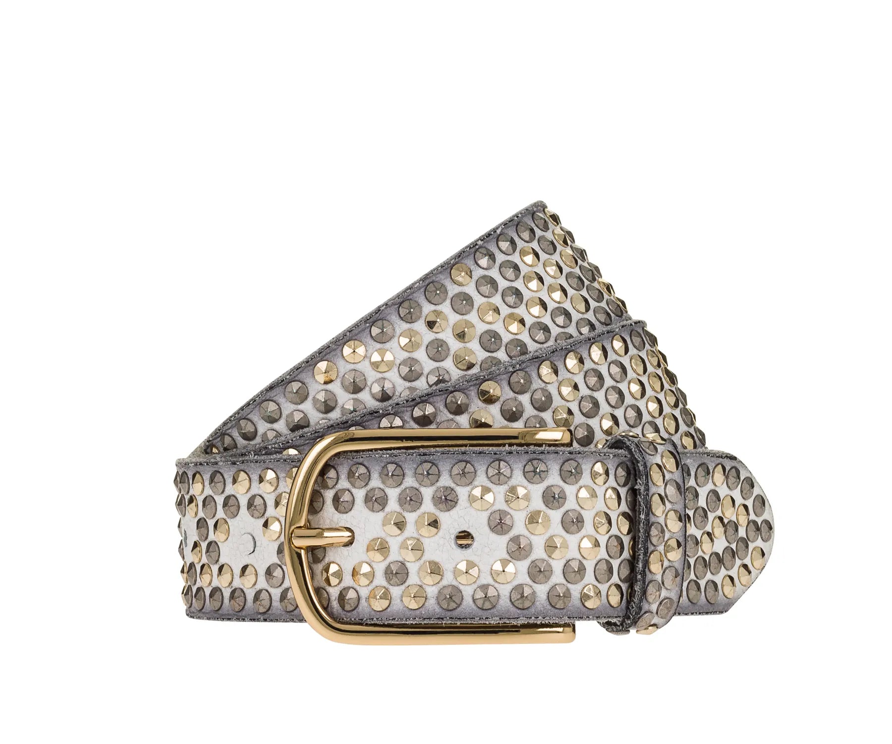 B.BELT BB0609L38 Zoe gold Damen Gürtel weiß 0110