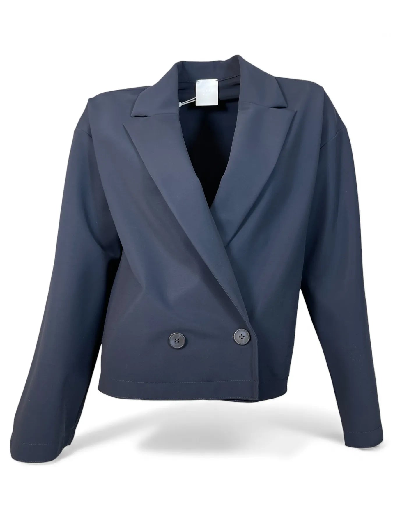 JAPAN TKY AIRI KURZ BLAZER KNITTERFREI STRETCH BLACK-BLUE 342