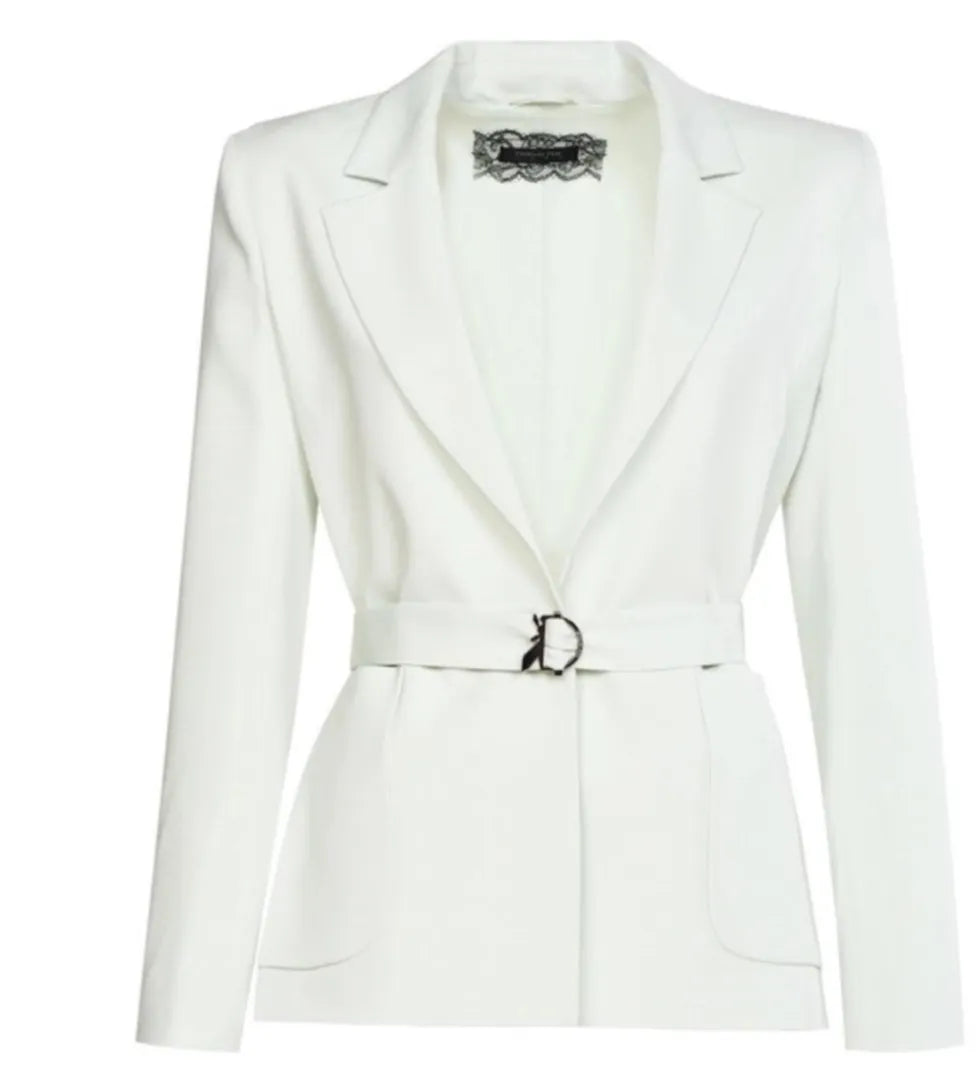 PATRIZIA PEPE 8S0304 AD83 DAMEN SAKKO WHITE WAVE