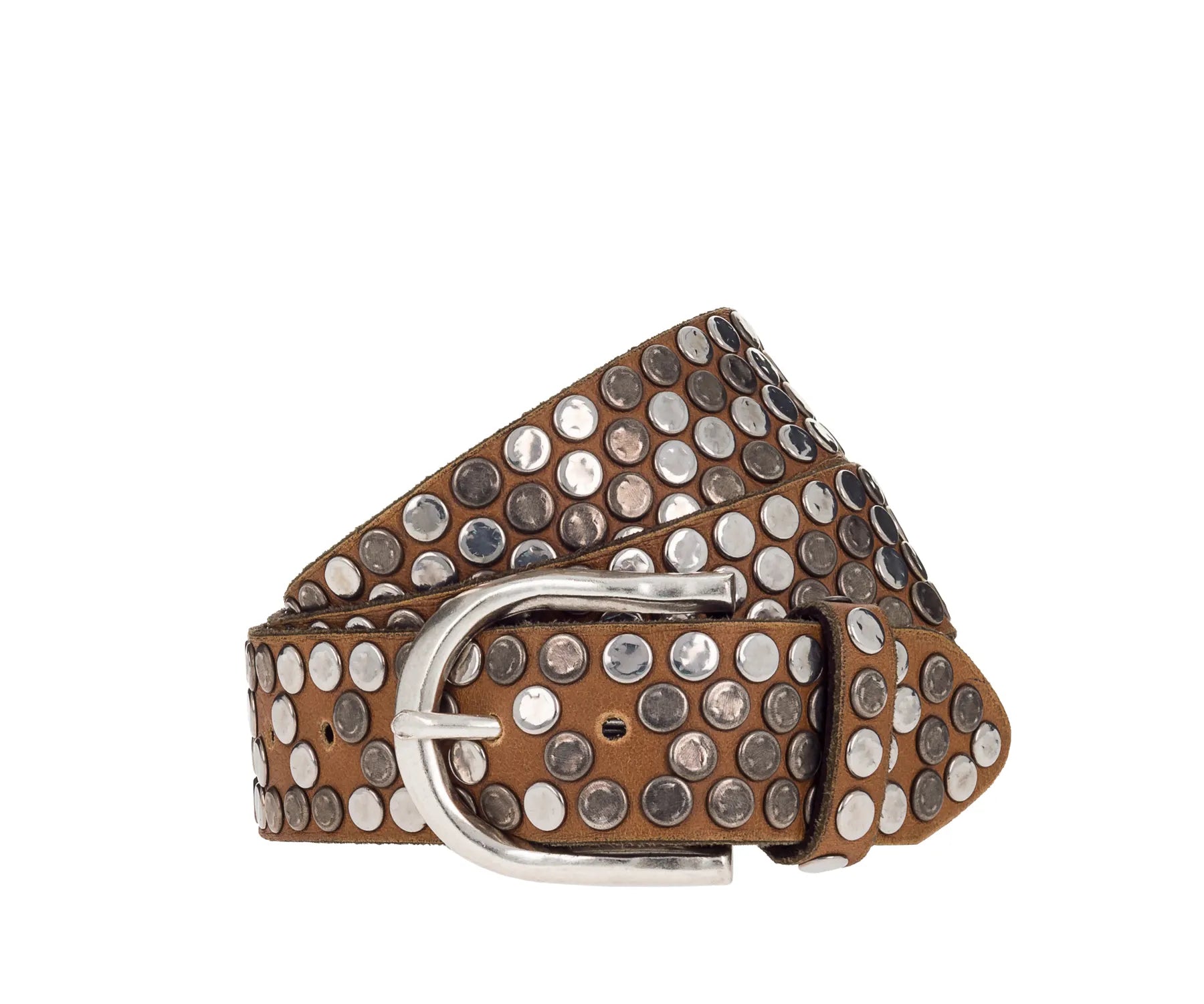 B.BELT BB0765L38 Liv Damen Leder Gürtel 35 mm Nieten