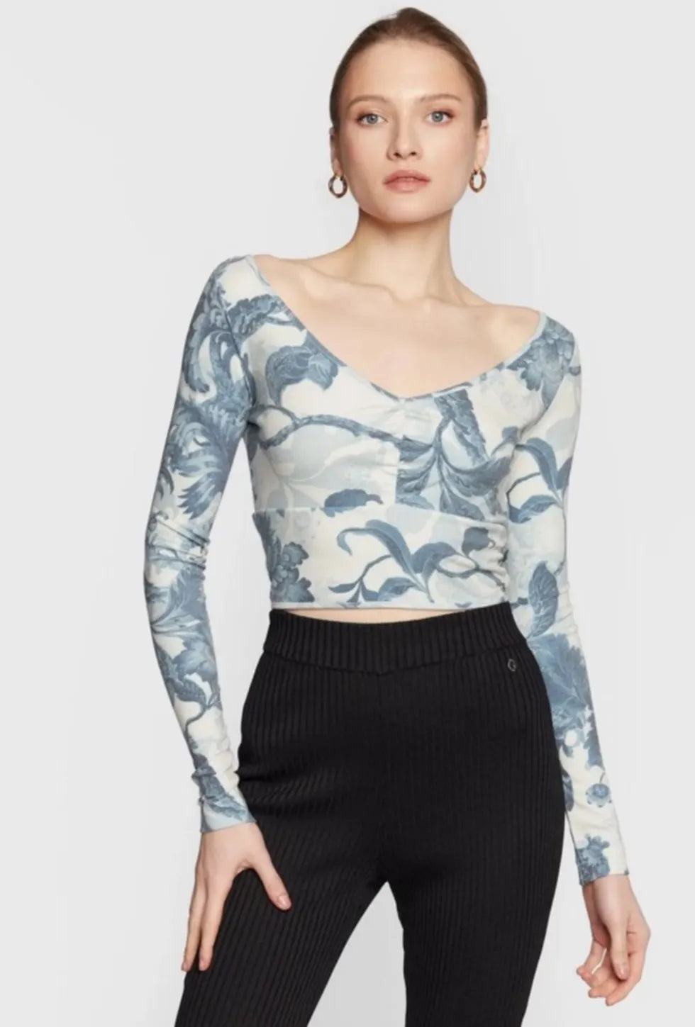 GUESS W3RP37 KBKW0 Damen Shirt Blau P7DO