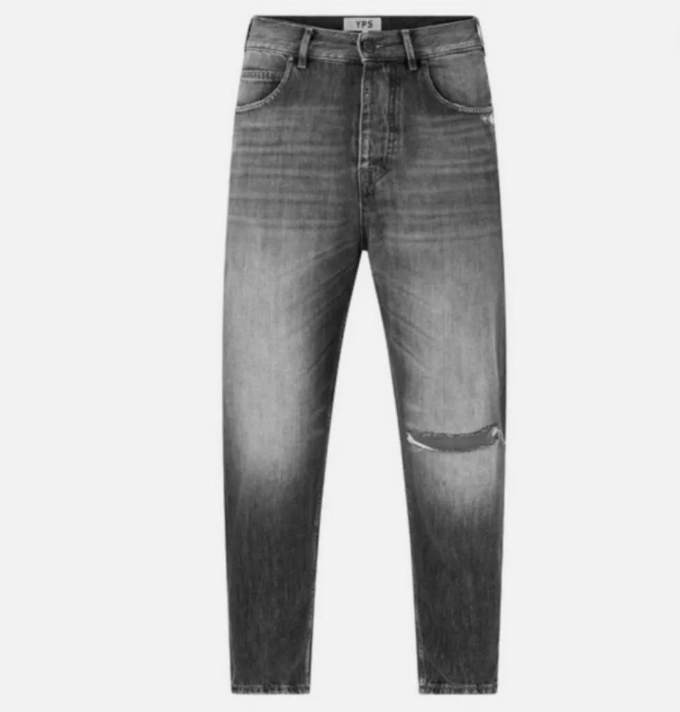 YPS TONI 10224 KNEECUT HERREN TAPERED JEANS VINTAGE DARK GREY