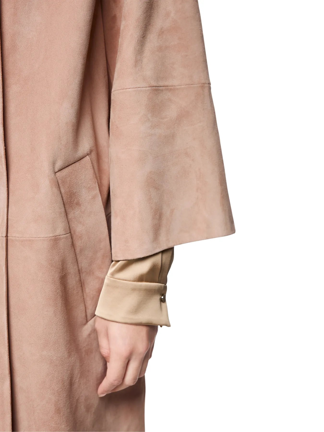 MARC CAIN 
                
                                            AC 11.03 L02 Veloursleder Mantel Rethink Together Beige