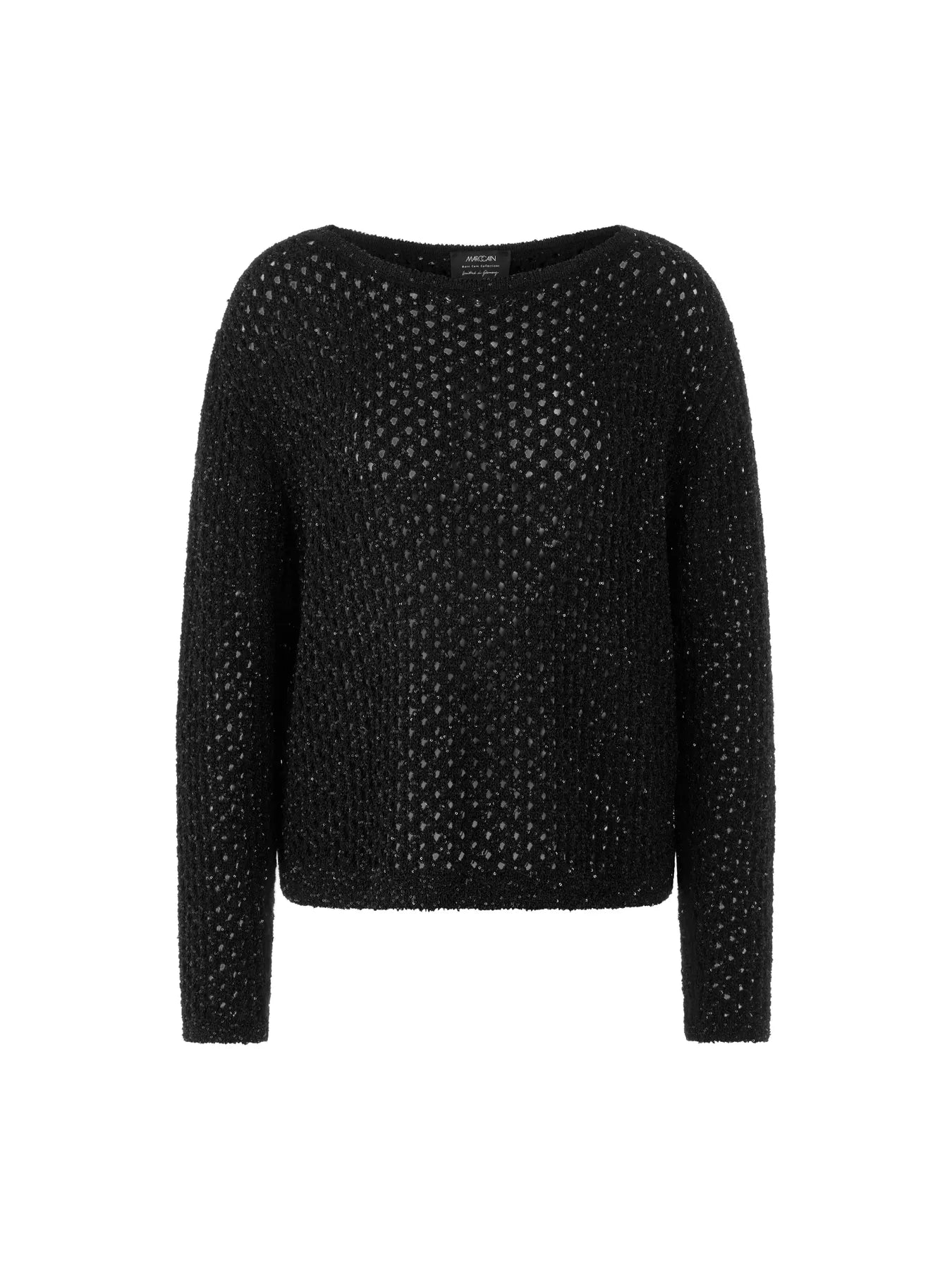 MARC CAIN AC 41.13 M33 Strickpullover Knitted in Germany Black