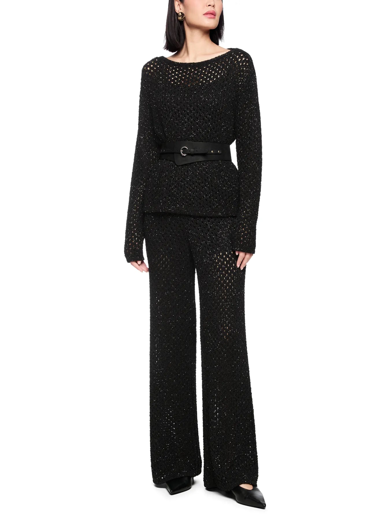 MARC CAIN AC 41.13 M33 Strickpullover Knitted in Germany Black