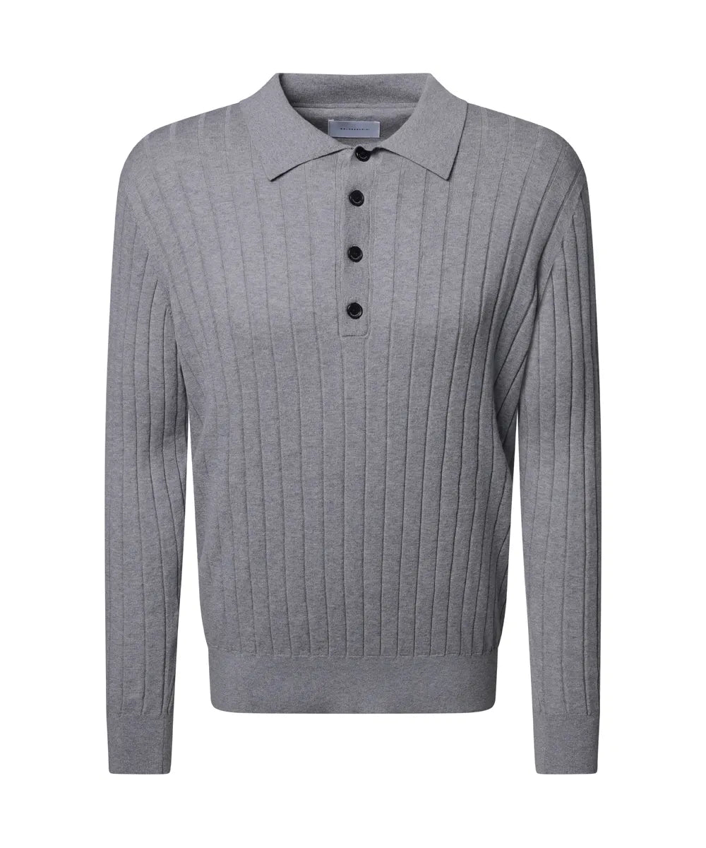 BALDESSARINI 
                
                                            B4 50042.5244 BLD-Kosilk Pullover mit  Knopfleiste Grau