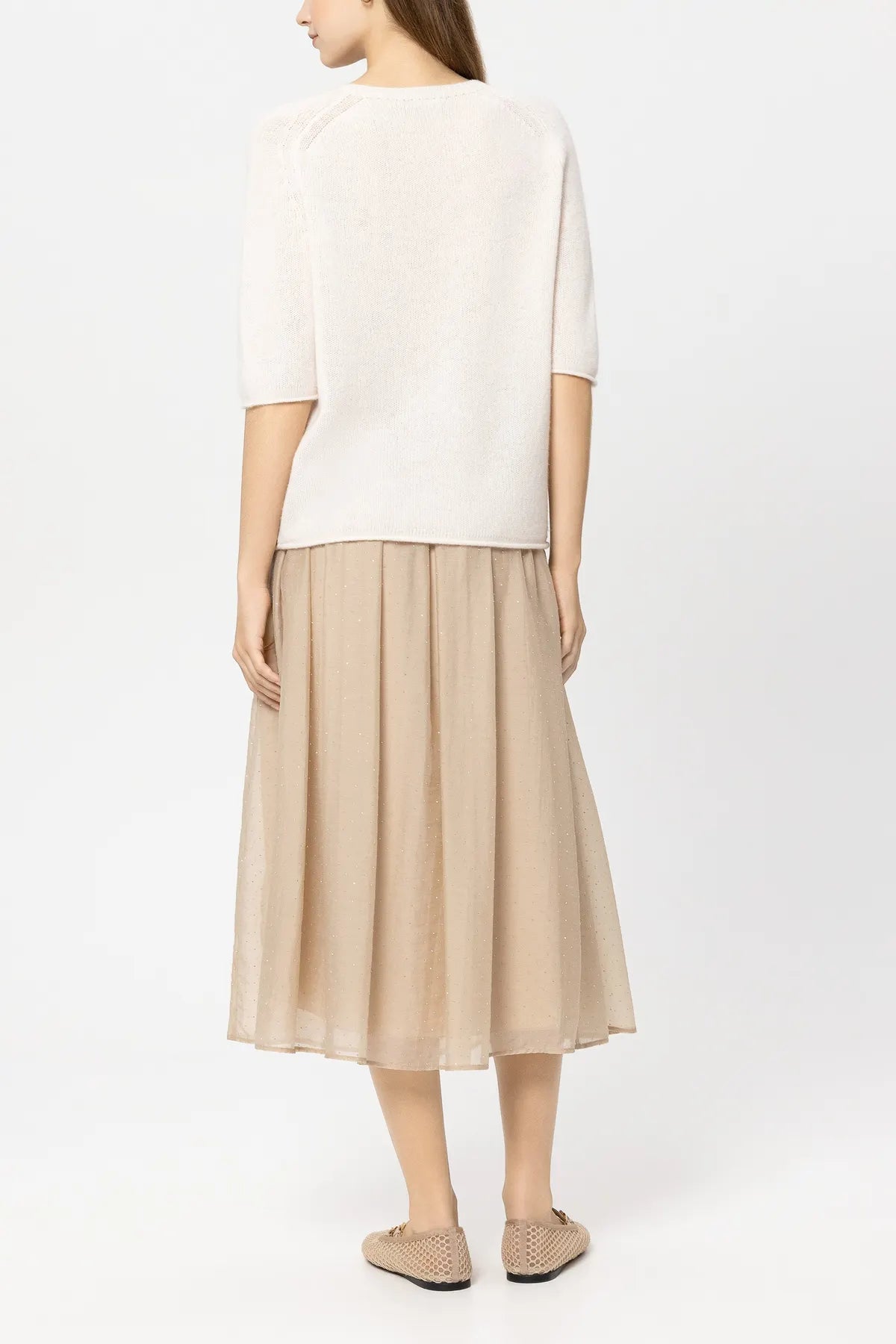 LUISA CERANO 138767/5871-0 Pullover aus Kaschmir-Mix cream
