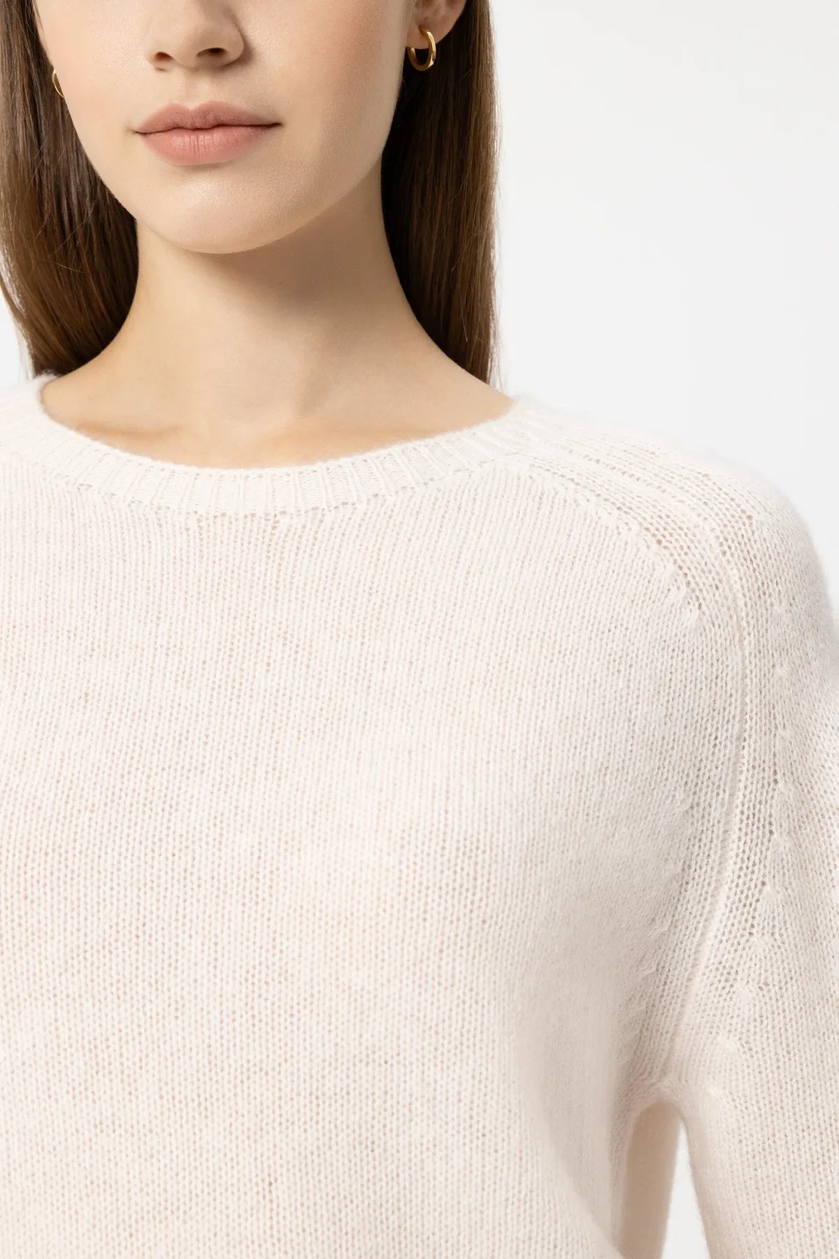 LUISA CERANO 138767/5871-0 Pullover aus Kaschmir-Mix cream