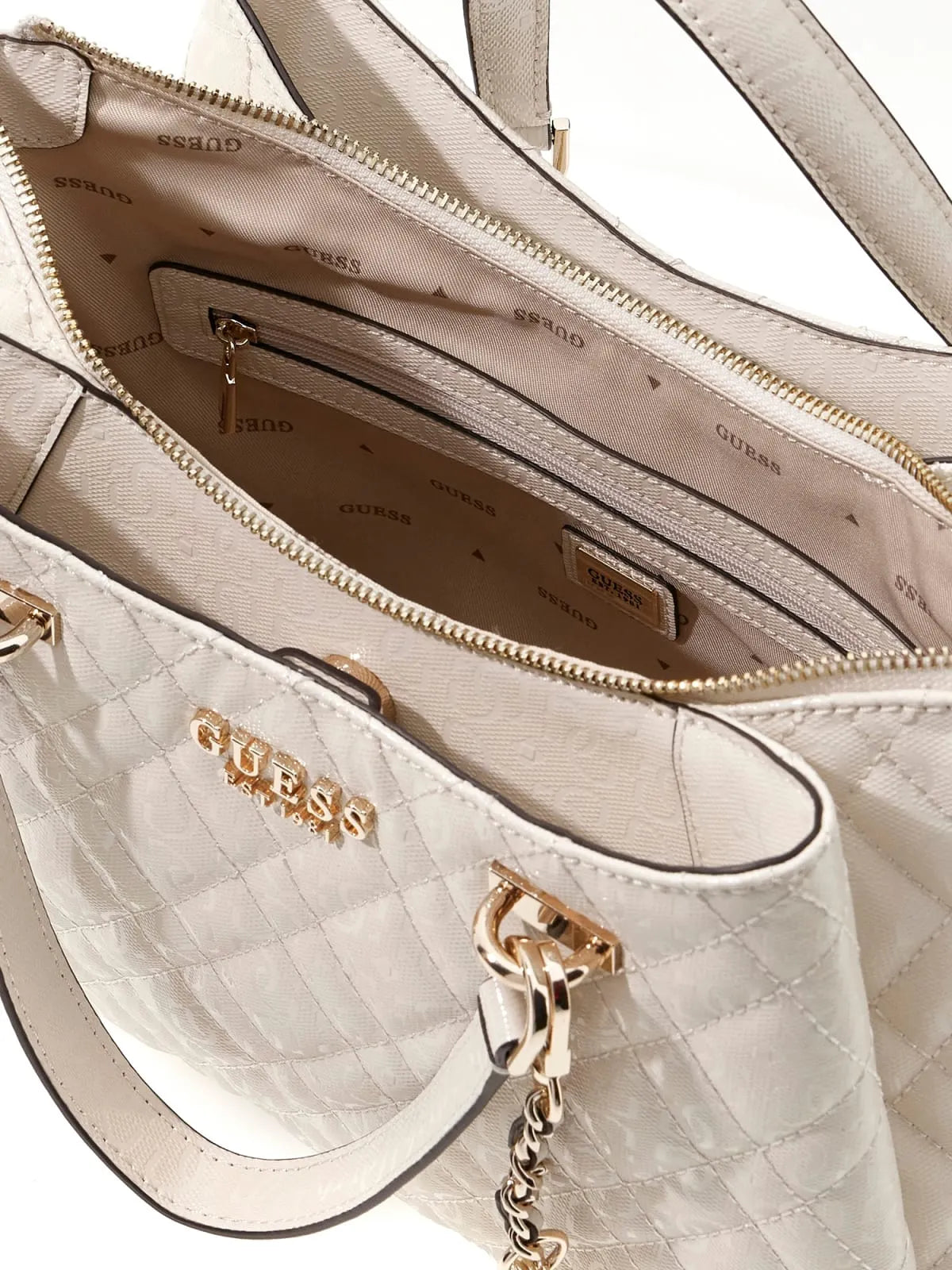 GUESS HWGG96 28060 ISEMAY DAMEN HANDTASCHE OFFWHITE