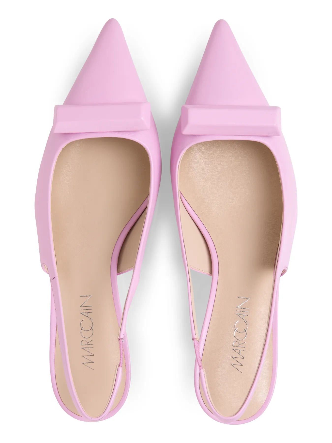 MARC CAIN 
                
                                            AC SD.04 L13 Elegante Sling Pumps aus Leder pink tulle