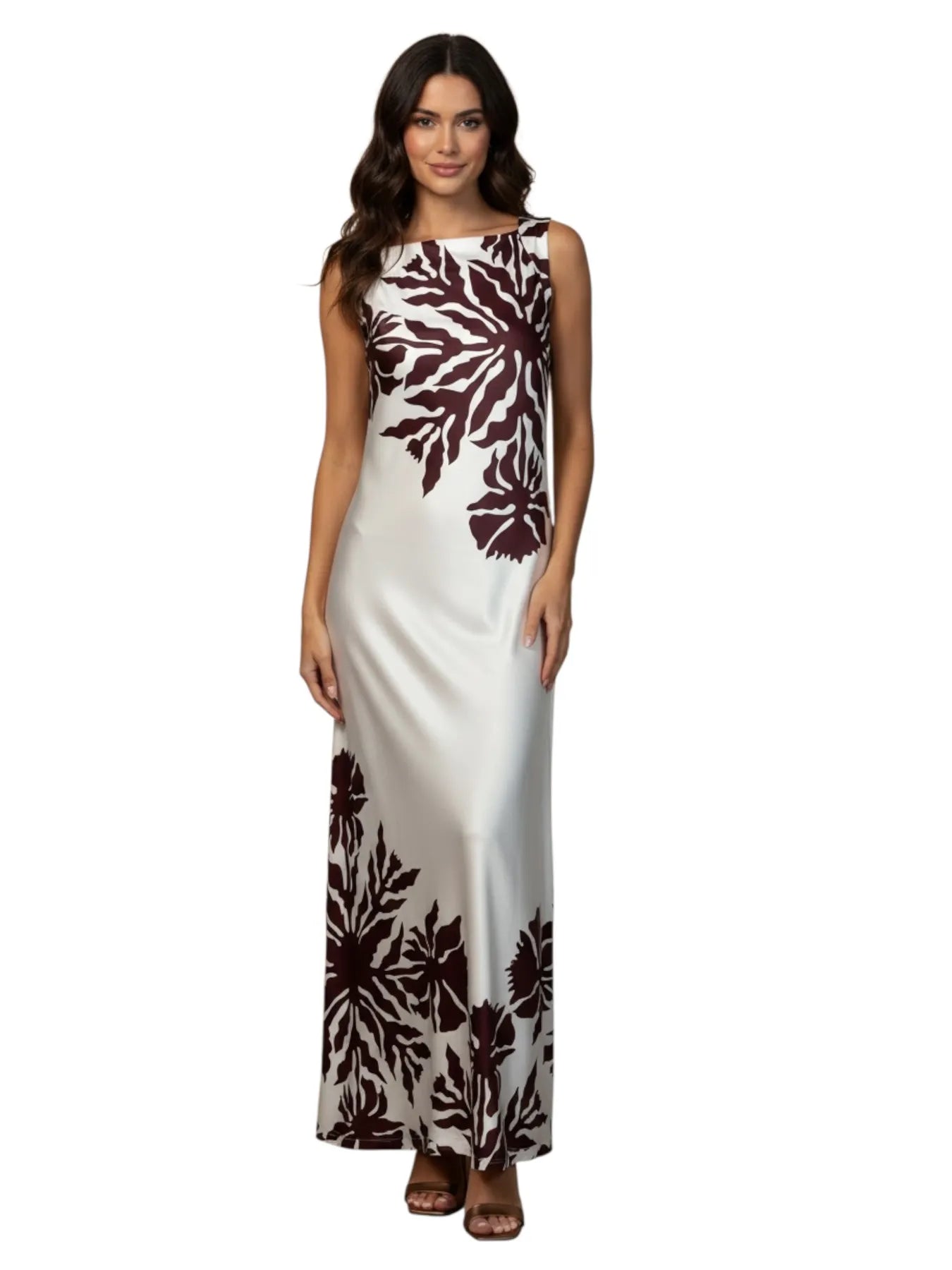 ANA ALCAZAR 042006-3864 maxidress Kleid stretch original brown