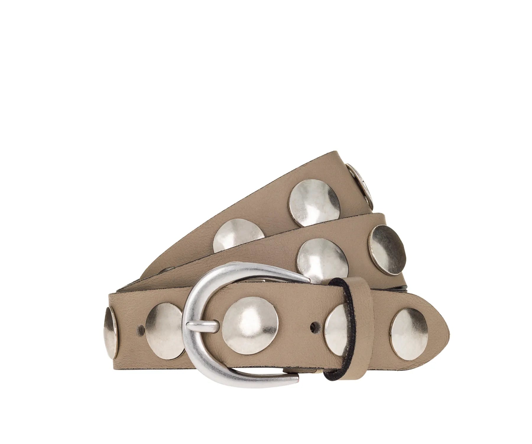 B.BELT 
                
                                            BB1091L96 Luna Silver - 35 mm Ledergürtel