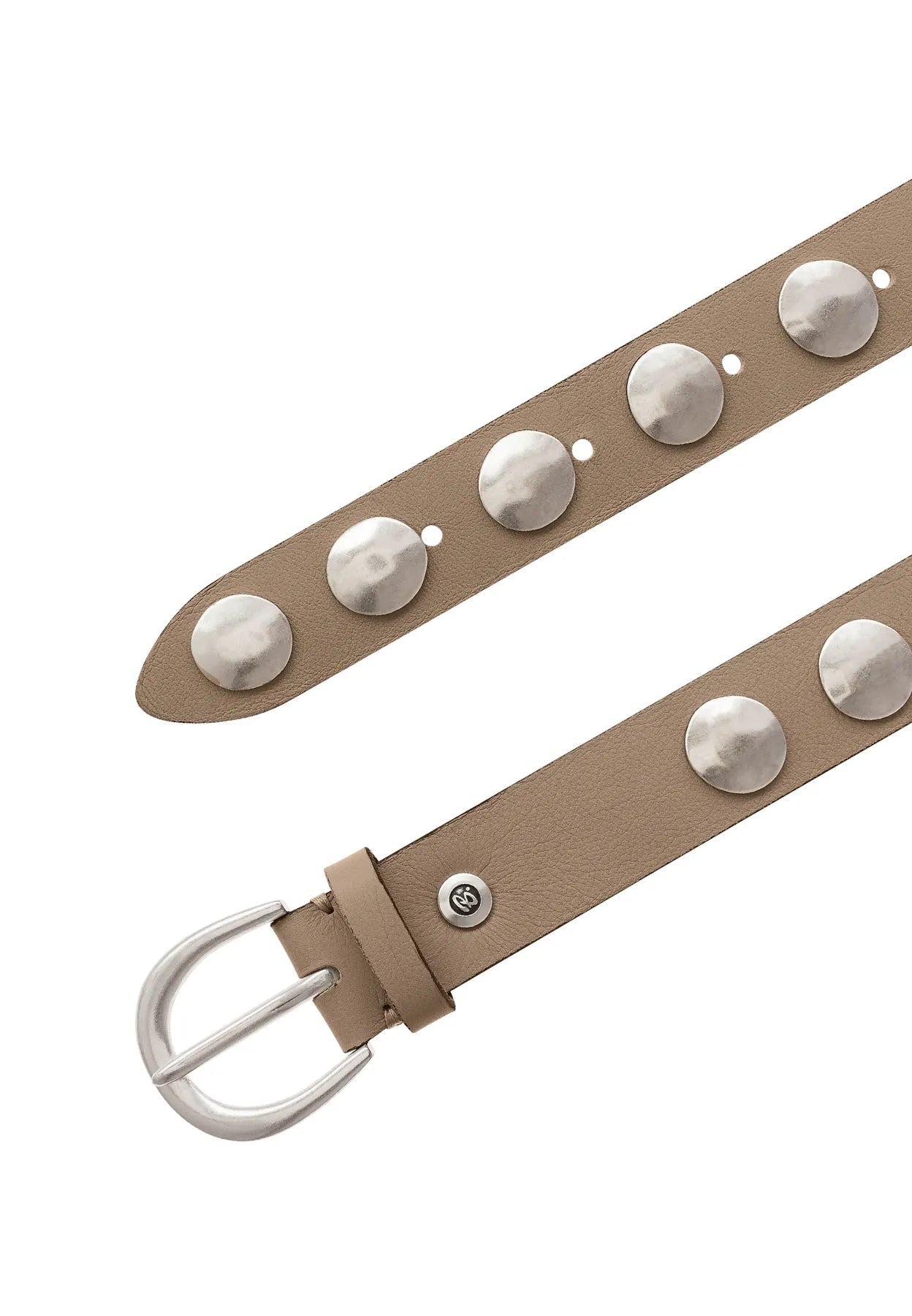 B.BELT 
                
                                            BB1091L96 Luna Silver - 35 mm Ledergürtel