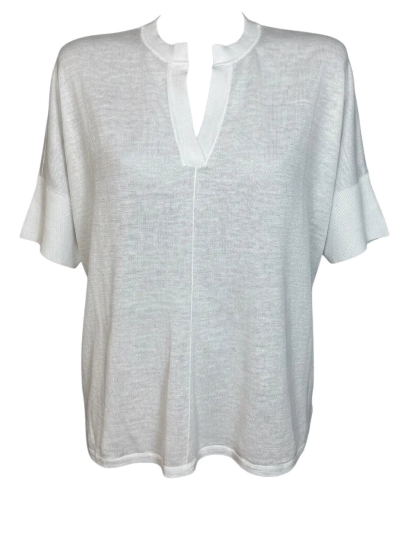 REPEAT 401162  LEINEN SHIRT  WHITE