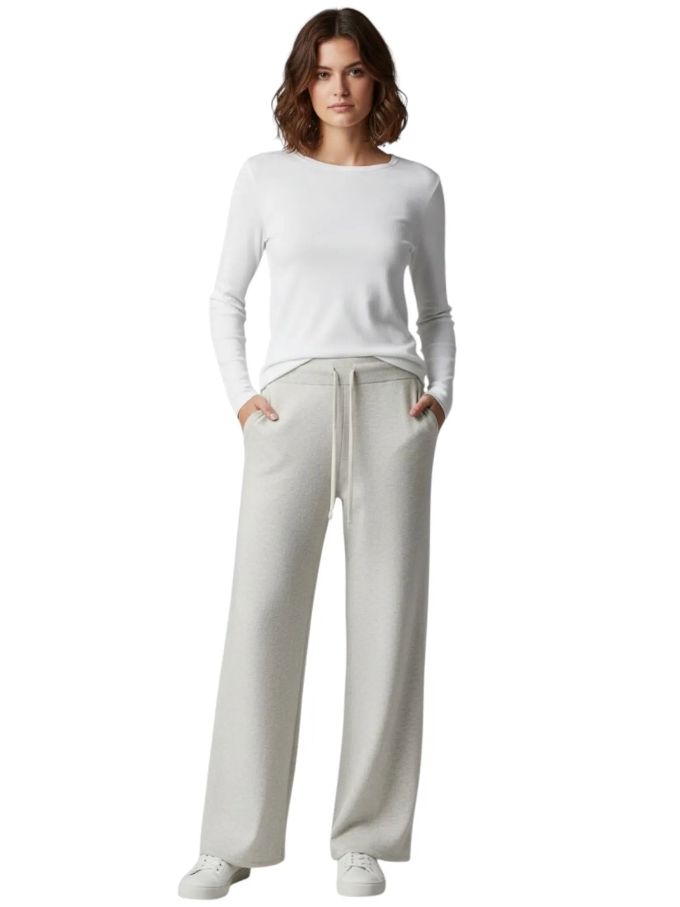 REPEAT 401181 SWEATPANTS HOSE  IVORY 1386
