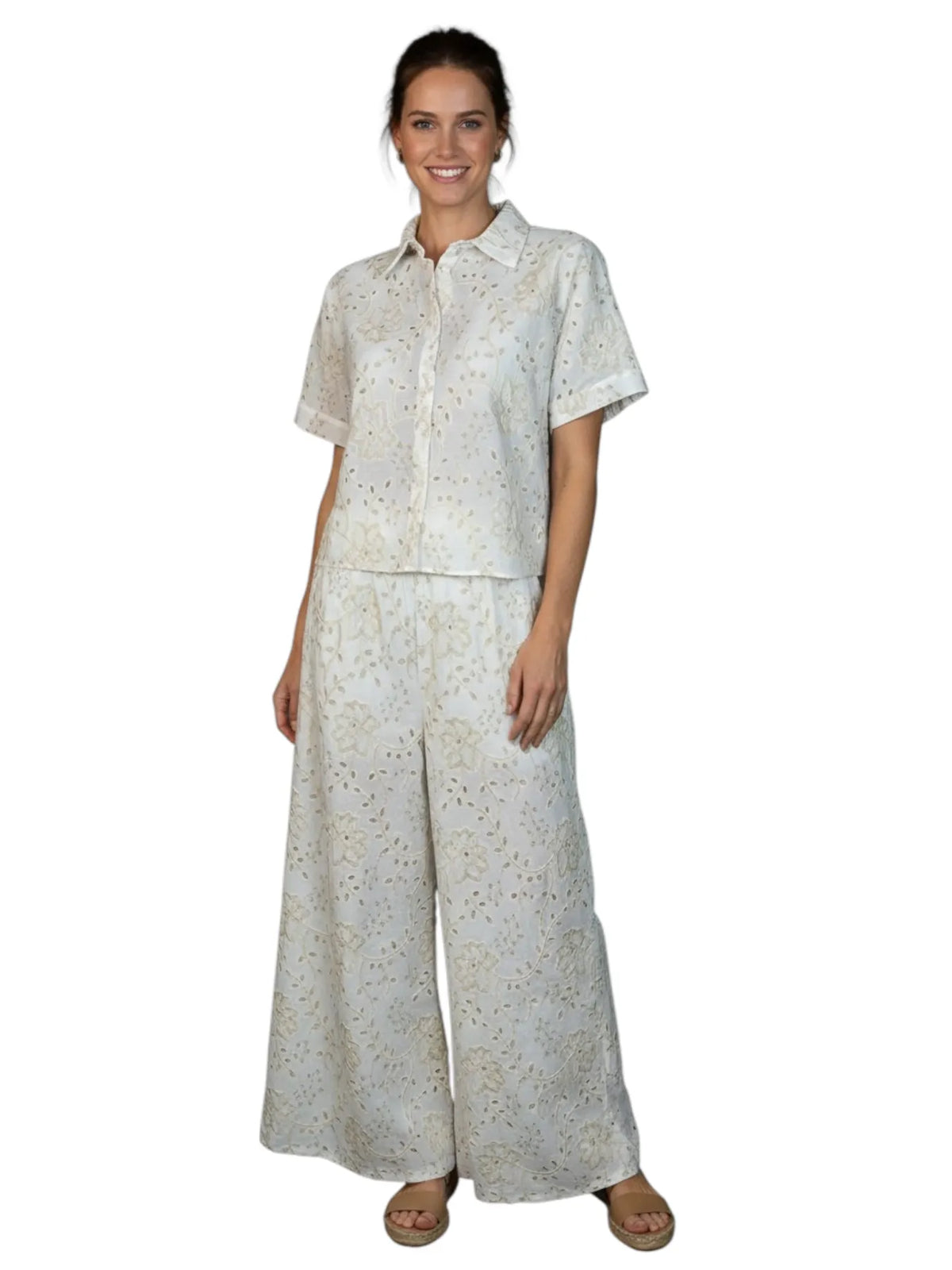 VICOLO TAB0518 HOSE MIT LOCHSPITZE BEIGE
