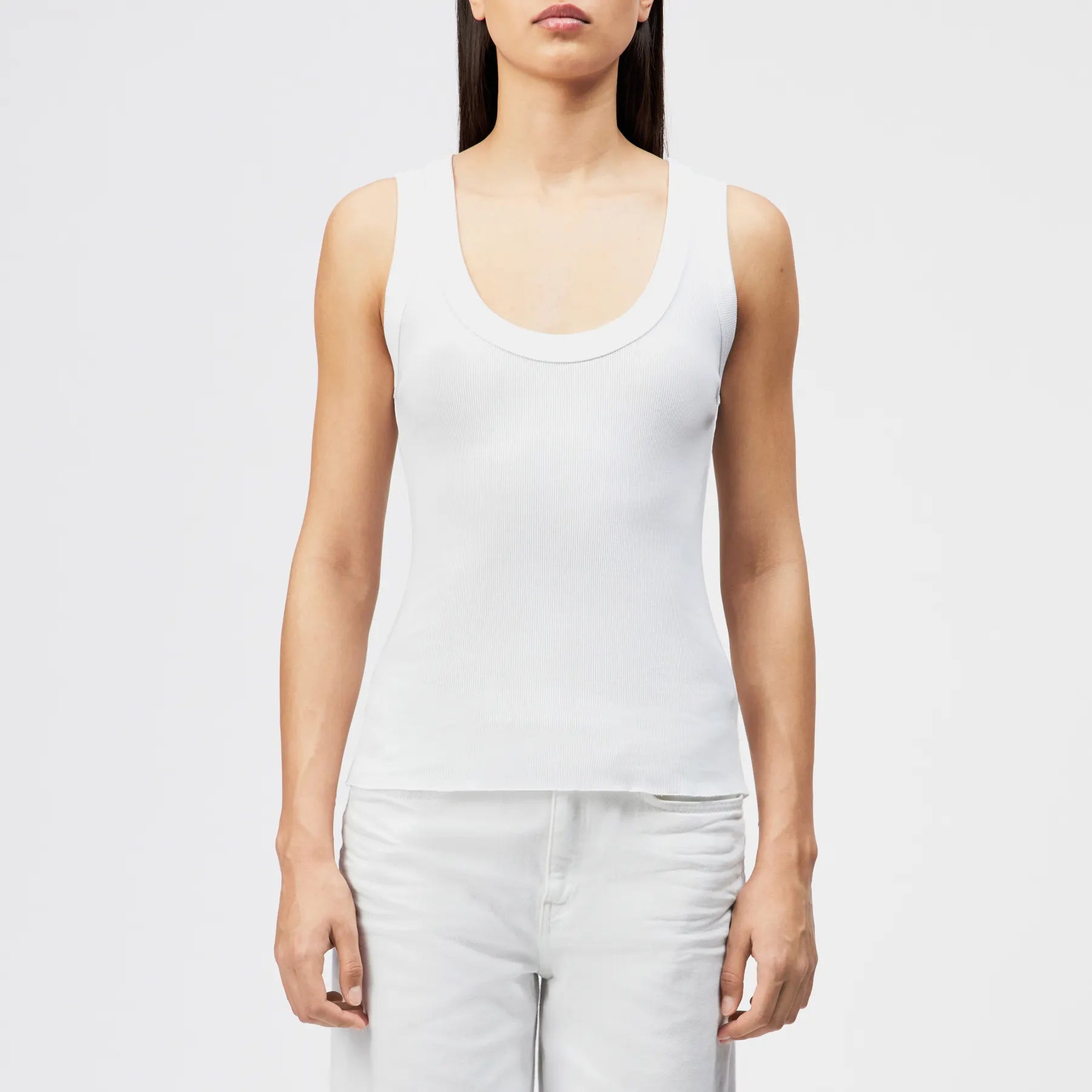 DRYKORN 520026 TAVIRA_2 888 RIPP TOP TANKTOP WEISS