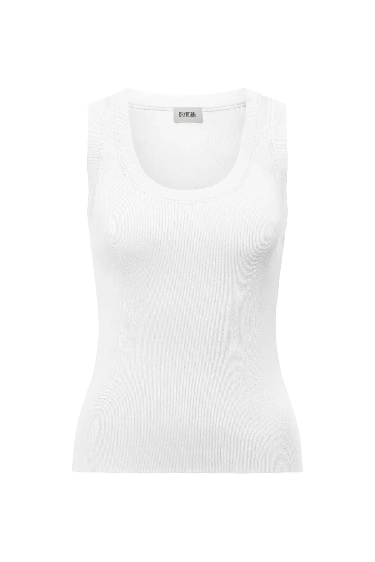 DRYKORN 520026 TAVIRA_2 888 RIPP TOP TANKTOP WEISS