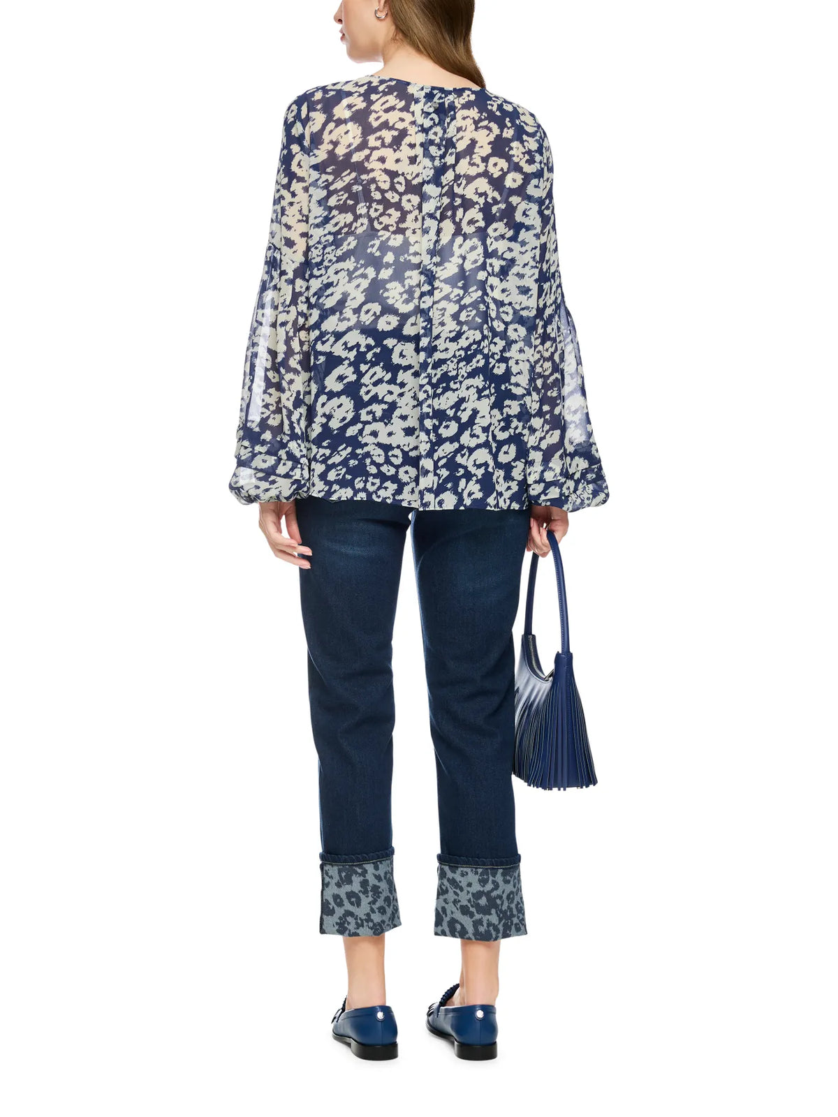 MARC CAIN 
                
                                            BC 51.04 W41 Weite Bluse mit Animal Print midnight sail