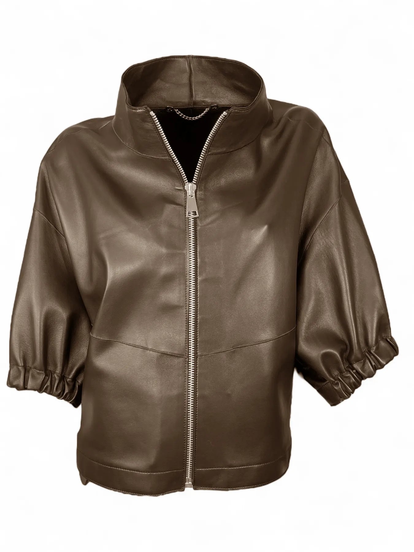 CPL 0H994 PHILEA SOLID LUXUS LEDER JACKE BRAUN.