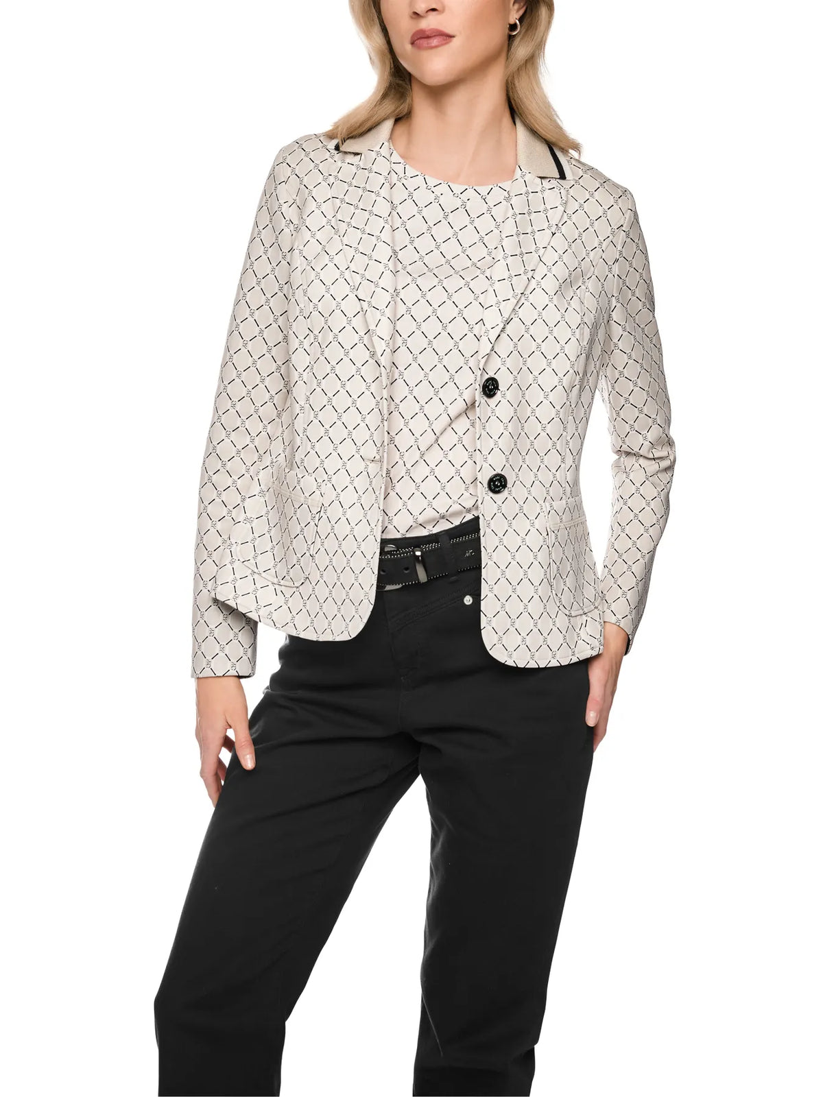 MARC CAIN 
                
                                            BS 34.09 J11 Bedruckter Blazer aus Scubajersey smoke