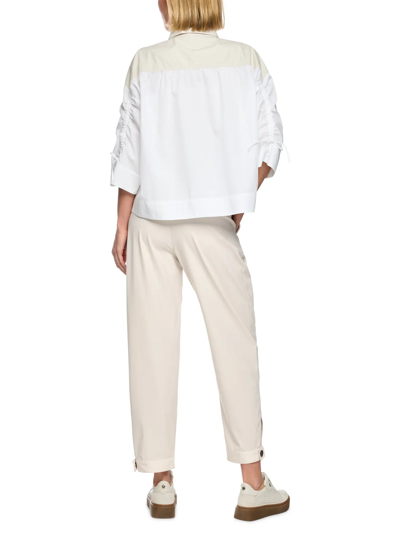 MARC CAIN BS 81.05 J40 Stretch-Hose WOKHA mit Bundfalten smoke