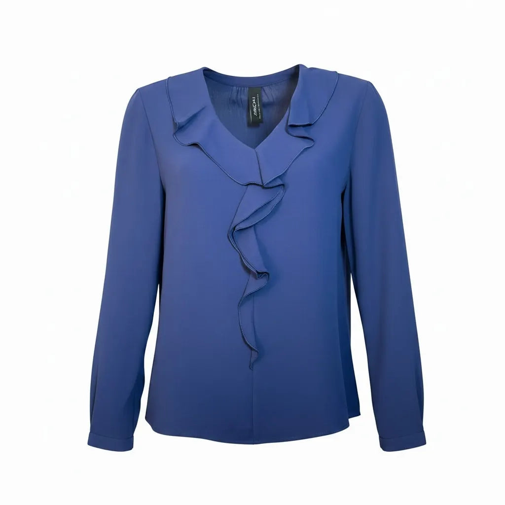 MARC CAIN BC 51.39 W90 Bluse mit Volants midnight sail 391