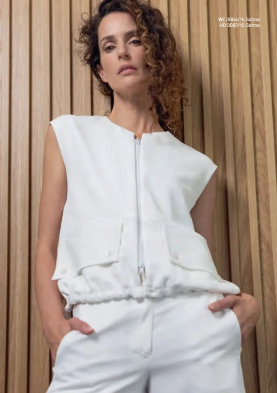 ANIA SCHIERHOLT WE3064/15 TOP-WESTE SAHNE.