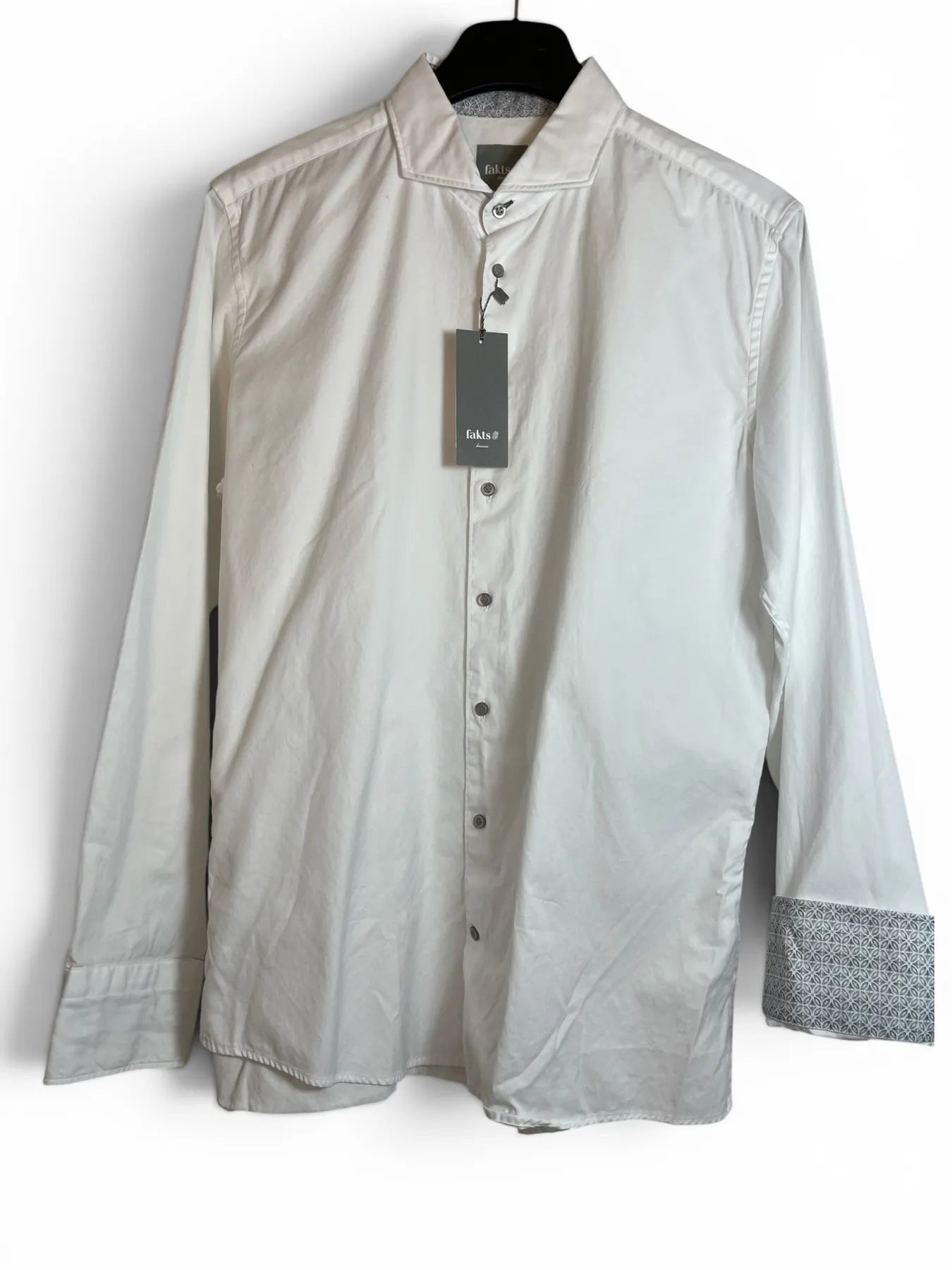 fakts 6186 Shirt Slim Fit Herren Hemd Leisure white uni