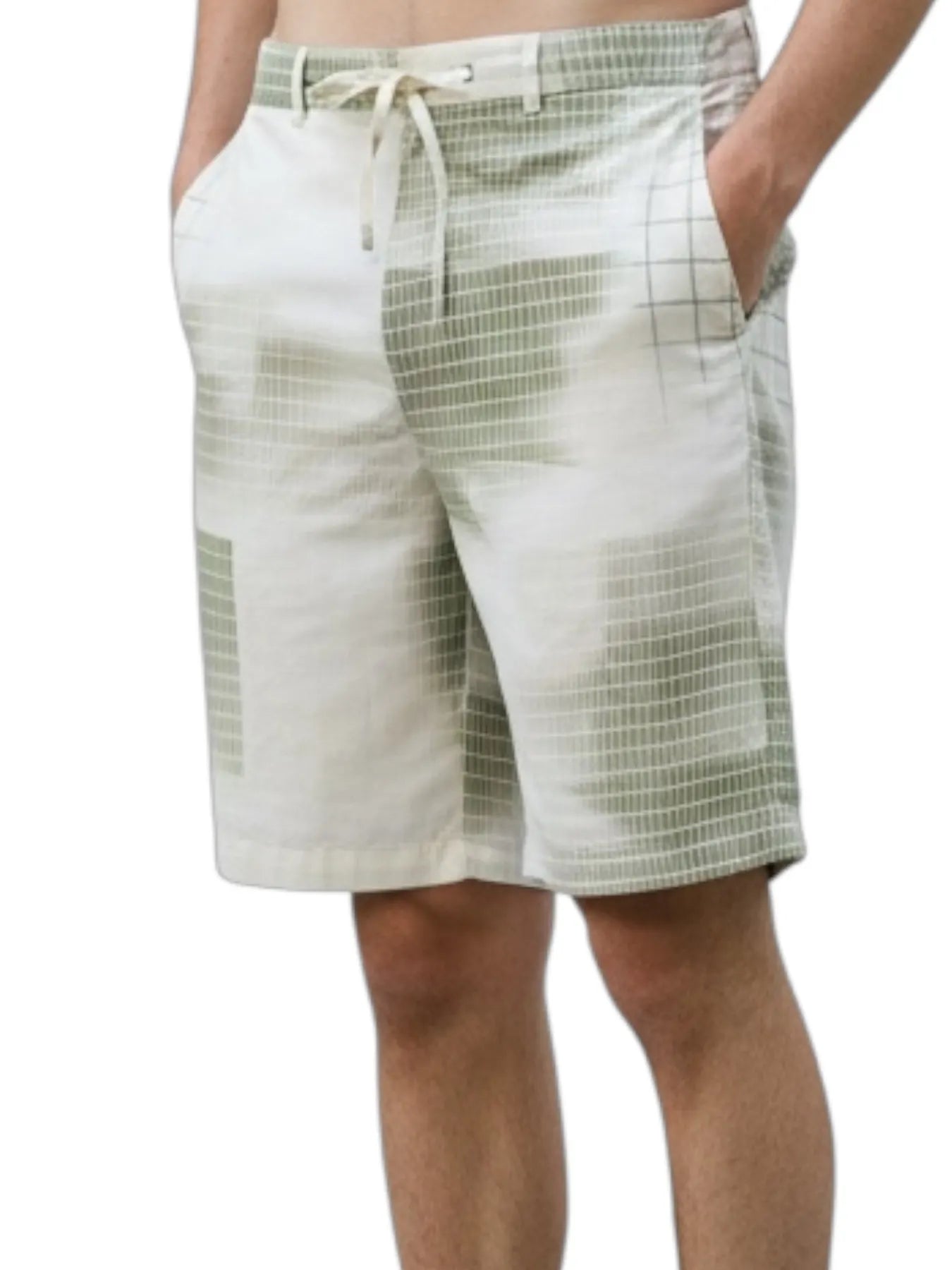 CALVIN KLEIN 
                
                                            K10K112835 DIFFUSED AOP RELAXED STRAIGHT SHORTS BEIGE