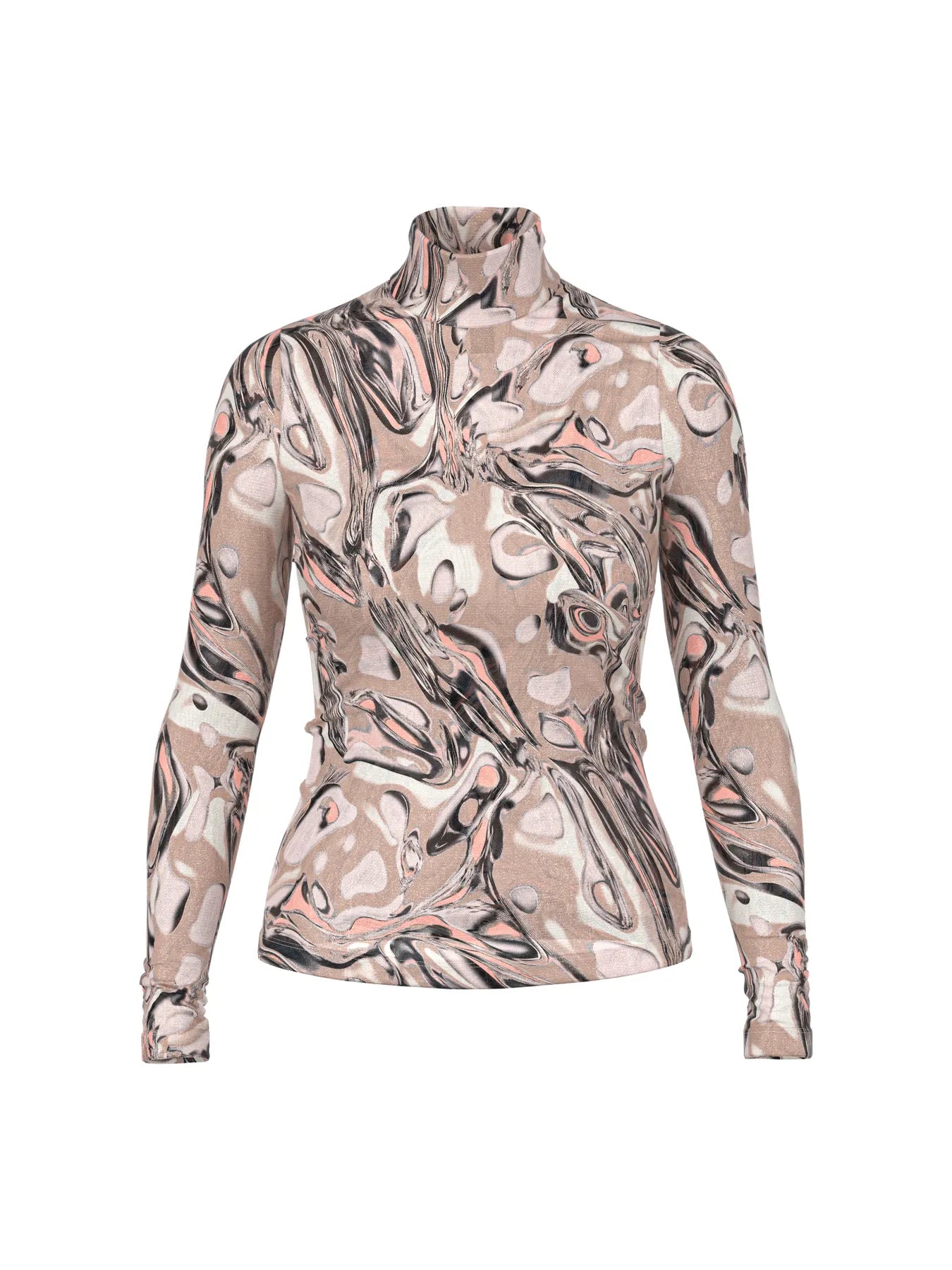 MARC CAIN 
                
                                            BS 48.07 J02 Superstretch-Shirt mit Magma-Print smoke